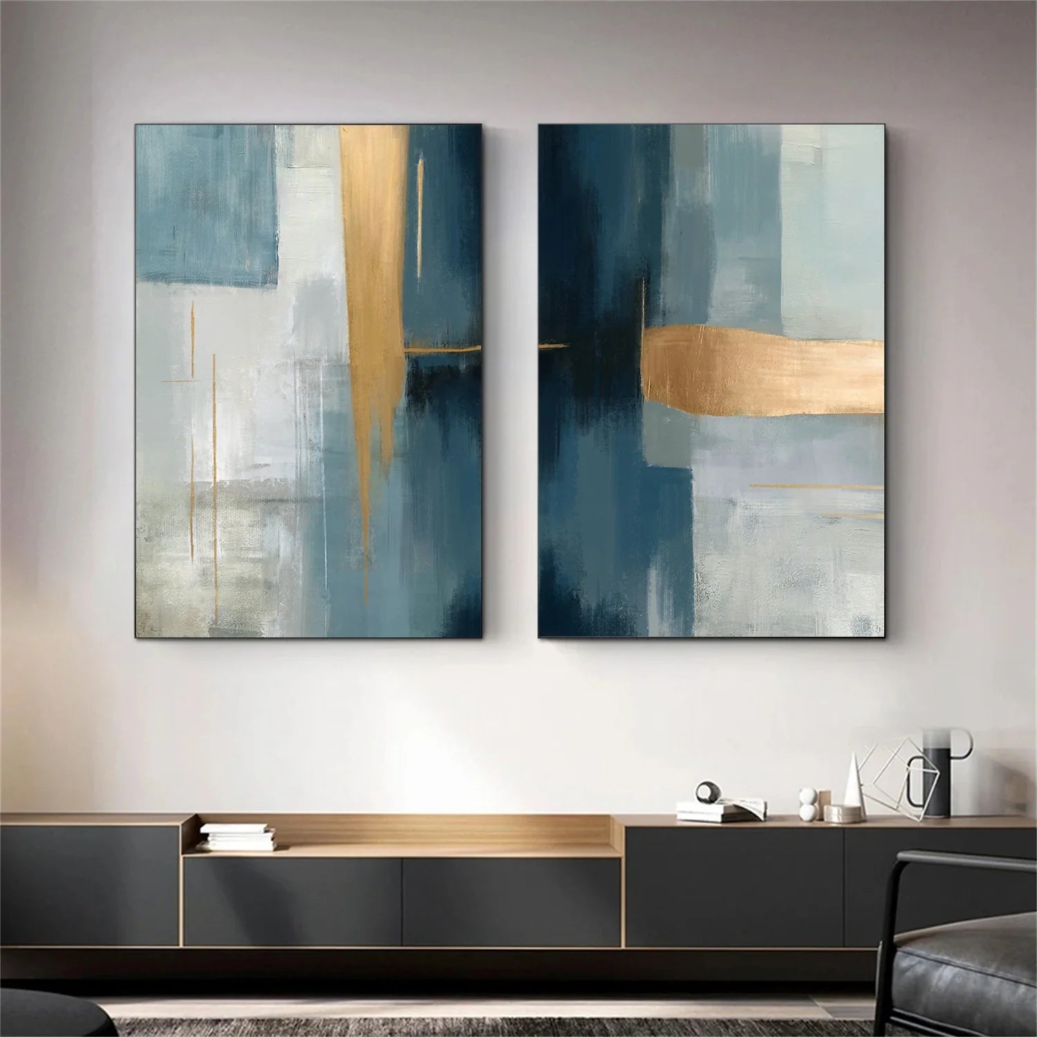 Abstract Set of 2 Canvas Art #WA588