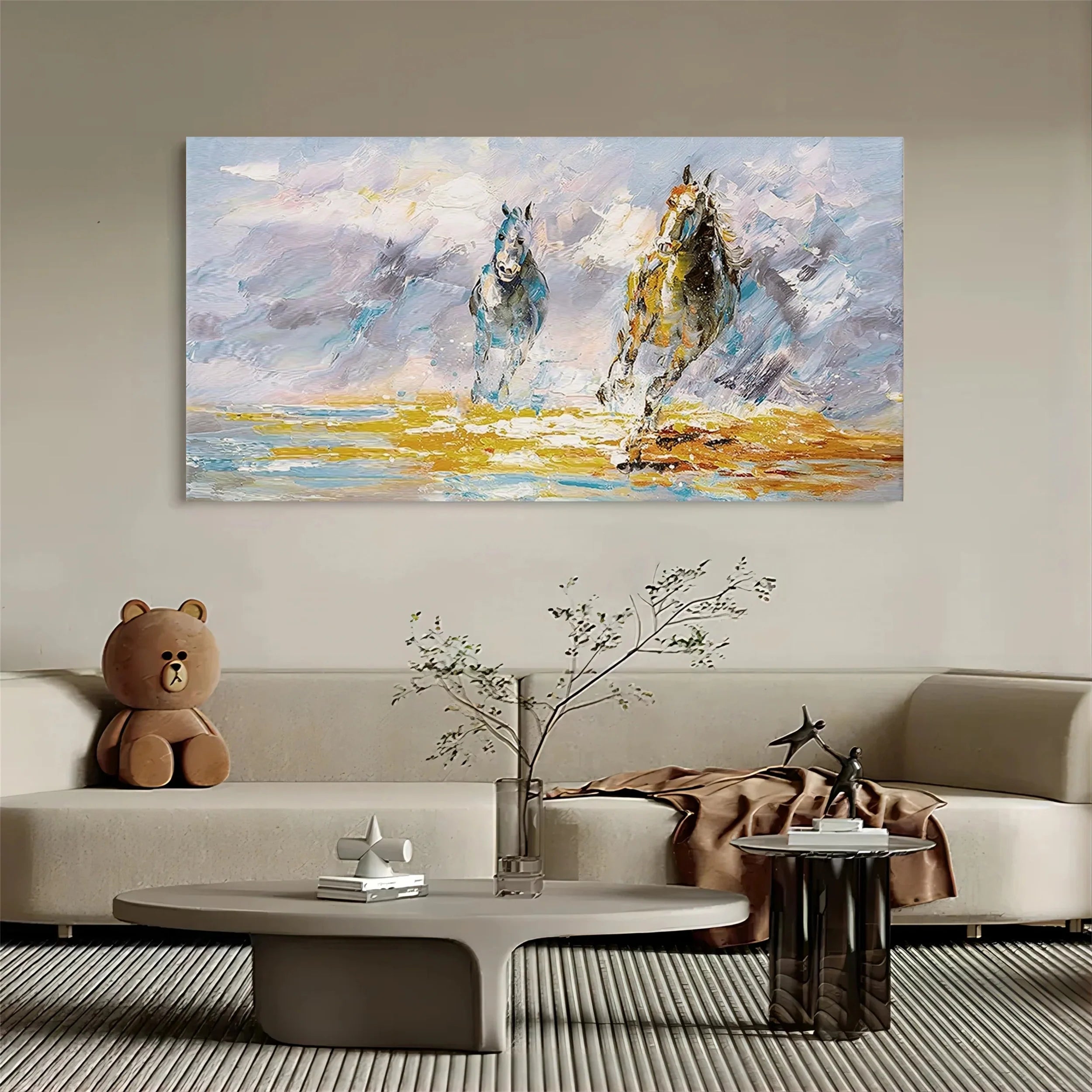 Colorful Horse Abstract Animal Wall Art #AM010