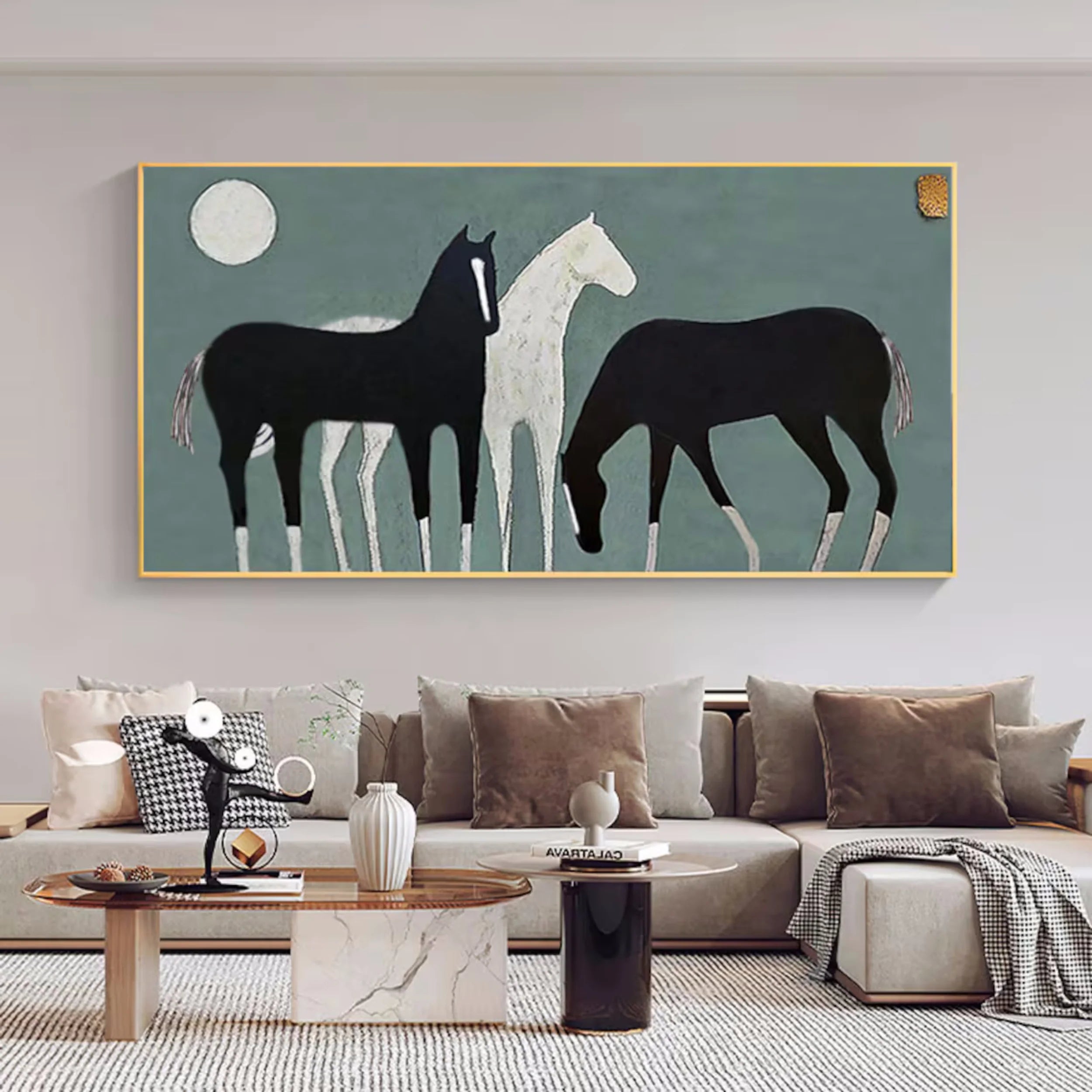 Colorful Horse Abstract Animal Wall Art #AM003