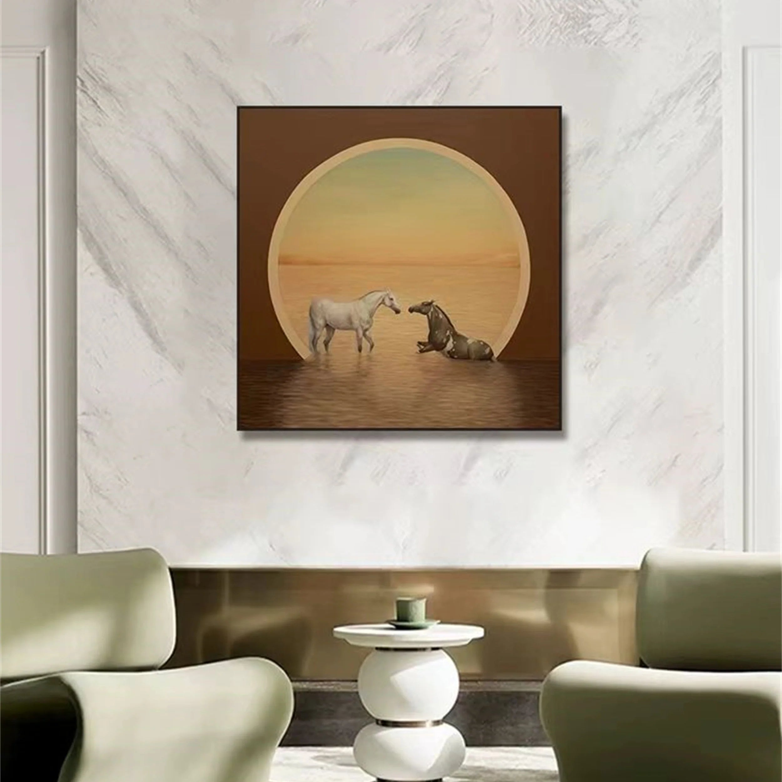 Colorful Horse Abstract Animal Wall Art #AM023