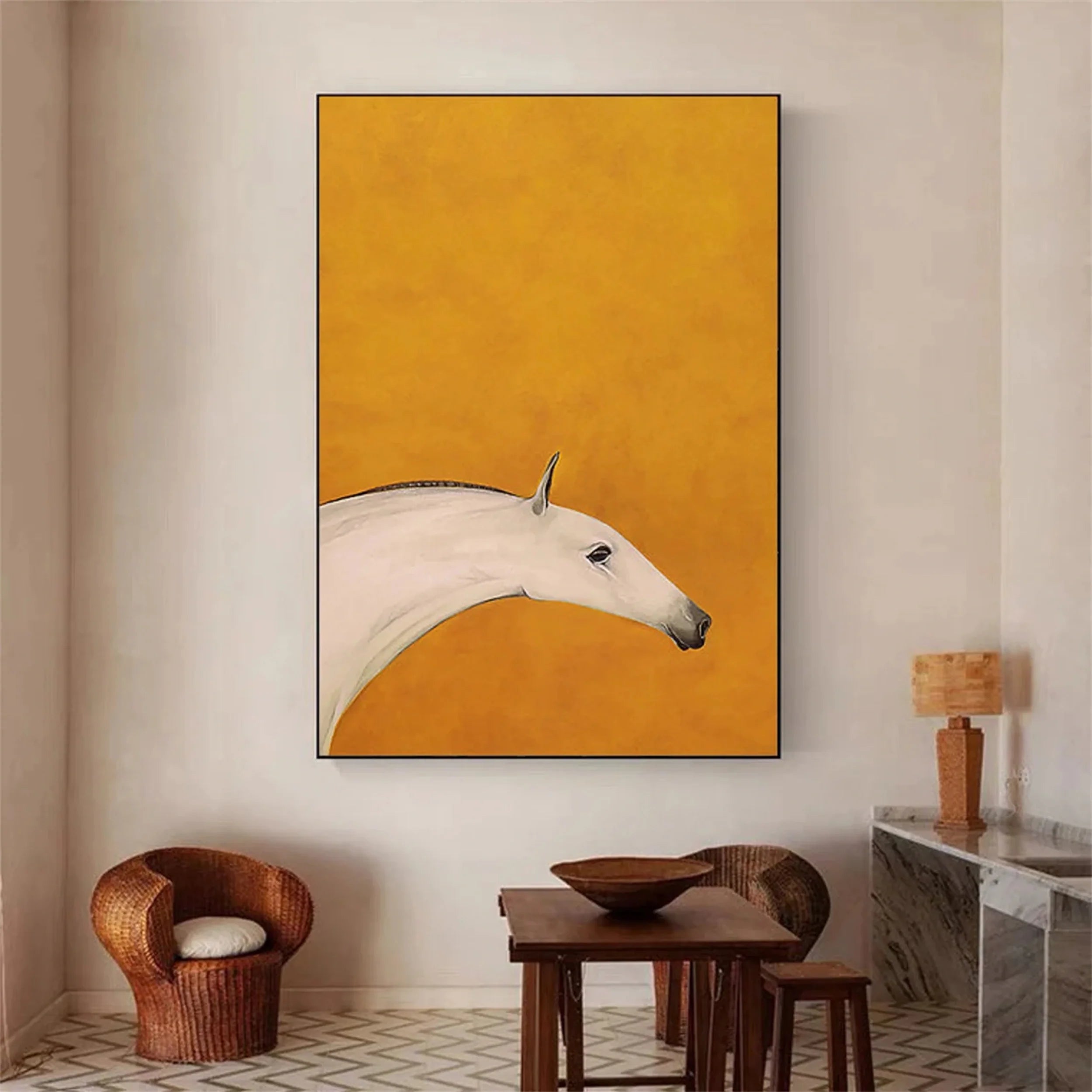 Colorful Horse Abstract Animal Wall Art #AM007