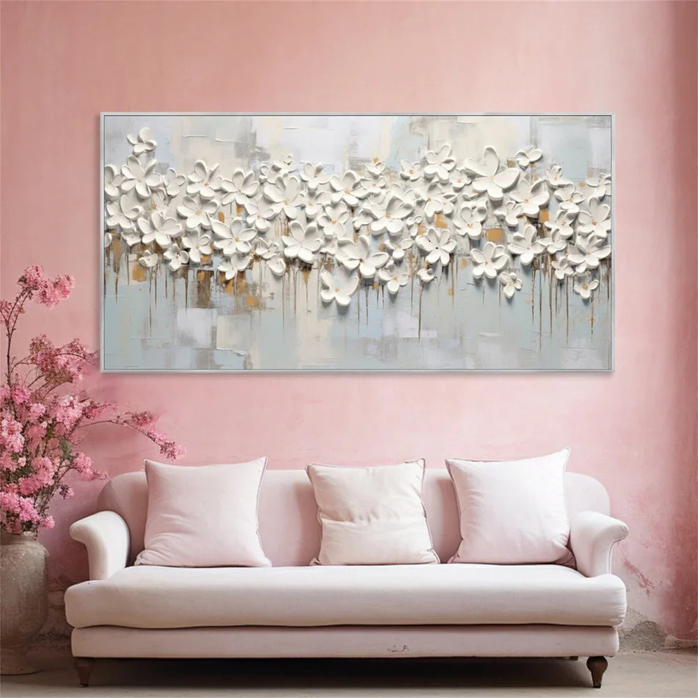 Flower & Tree Abstract Textured Wall Art #FT006