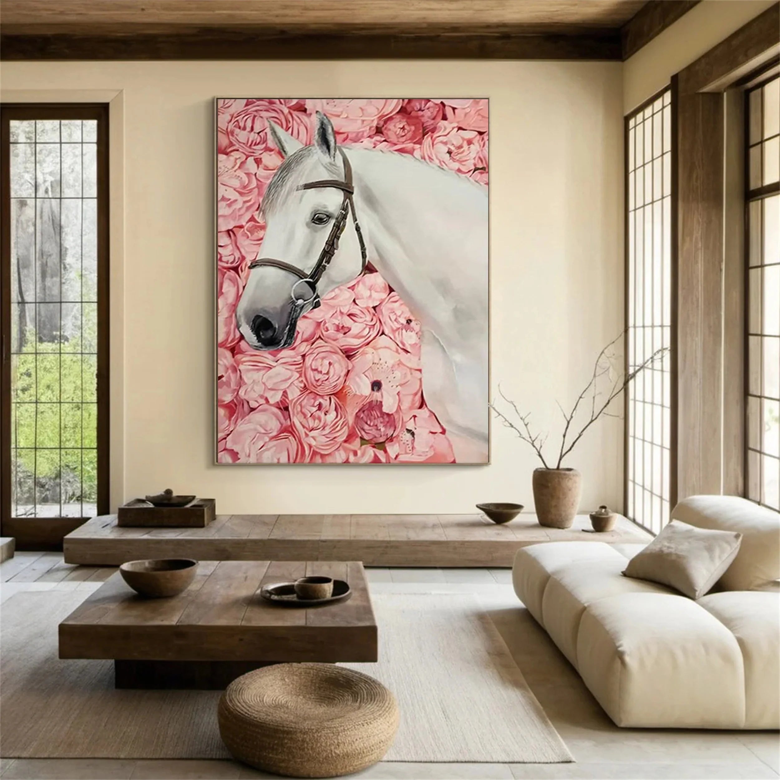 Colorful Horse Abstract Animal Wall Art #AM027