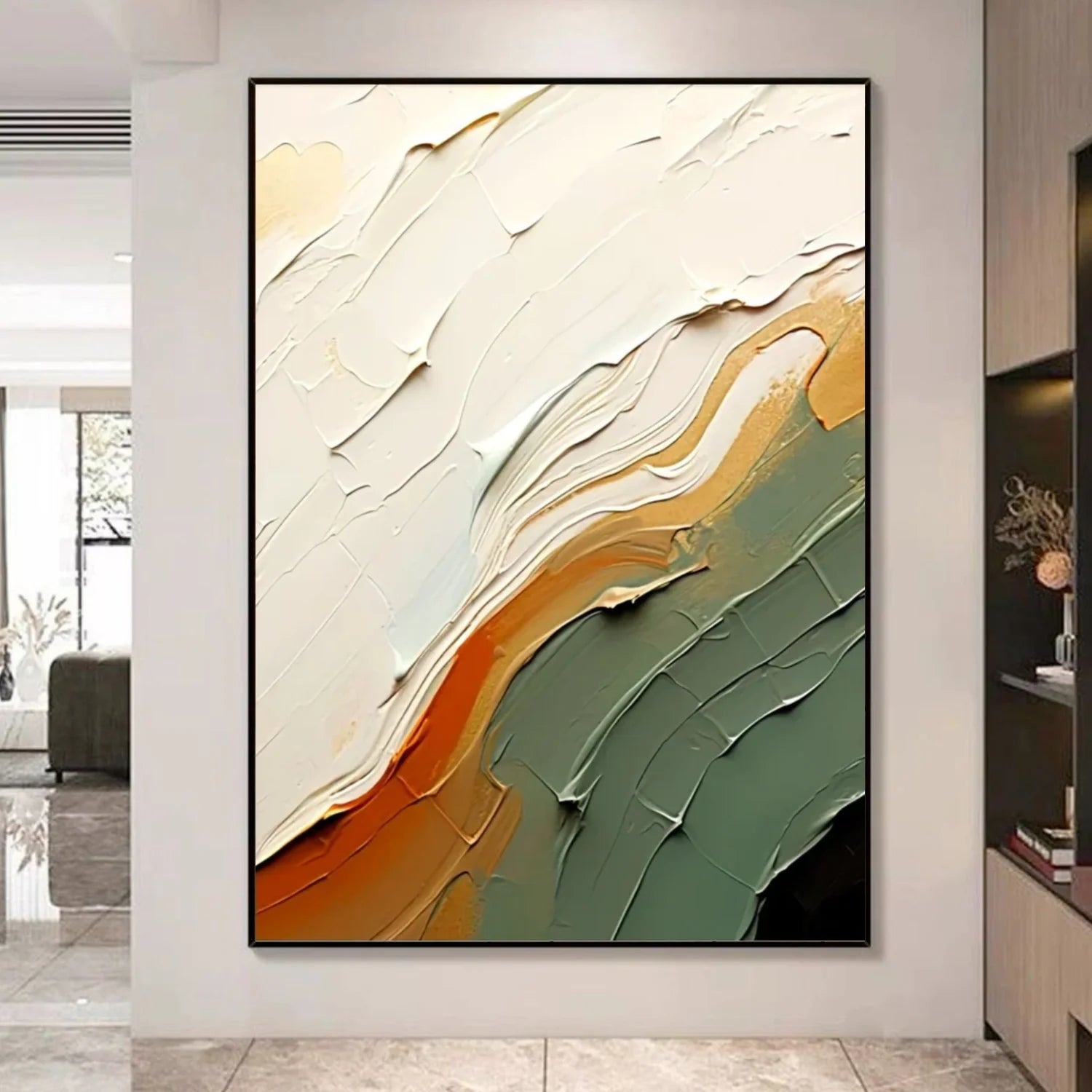 Abstract Textured_Canvas Art #WA833