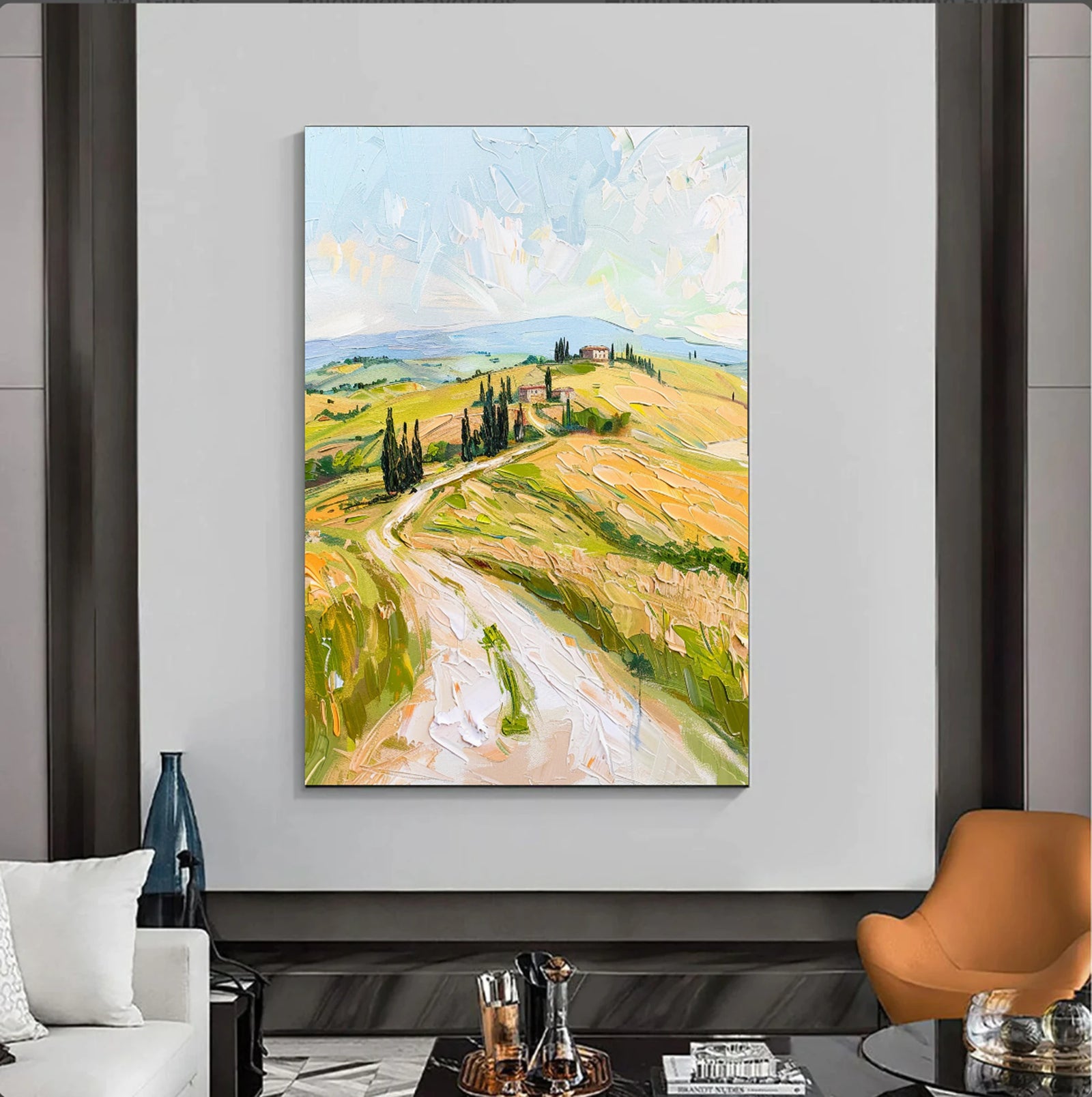 Tuscany Countryside Landscape Oil Painting #FJ599