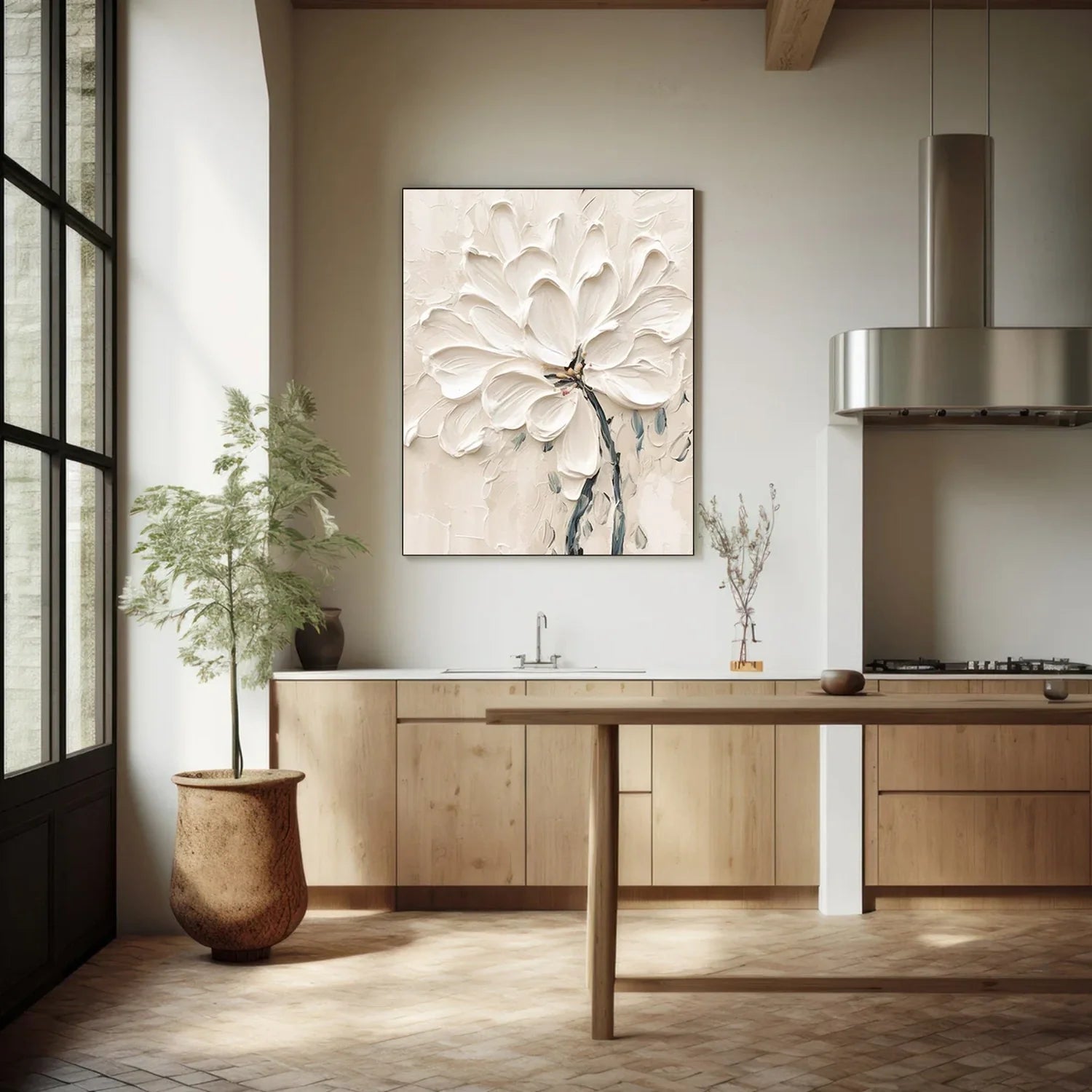 Flower & Tree Abstract_Textured Wall Art #FT144