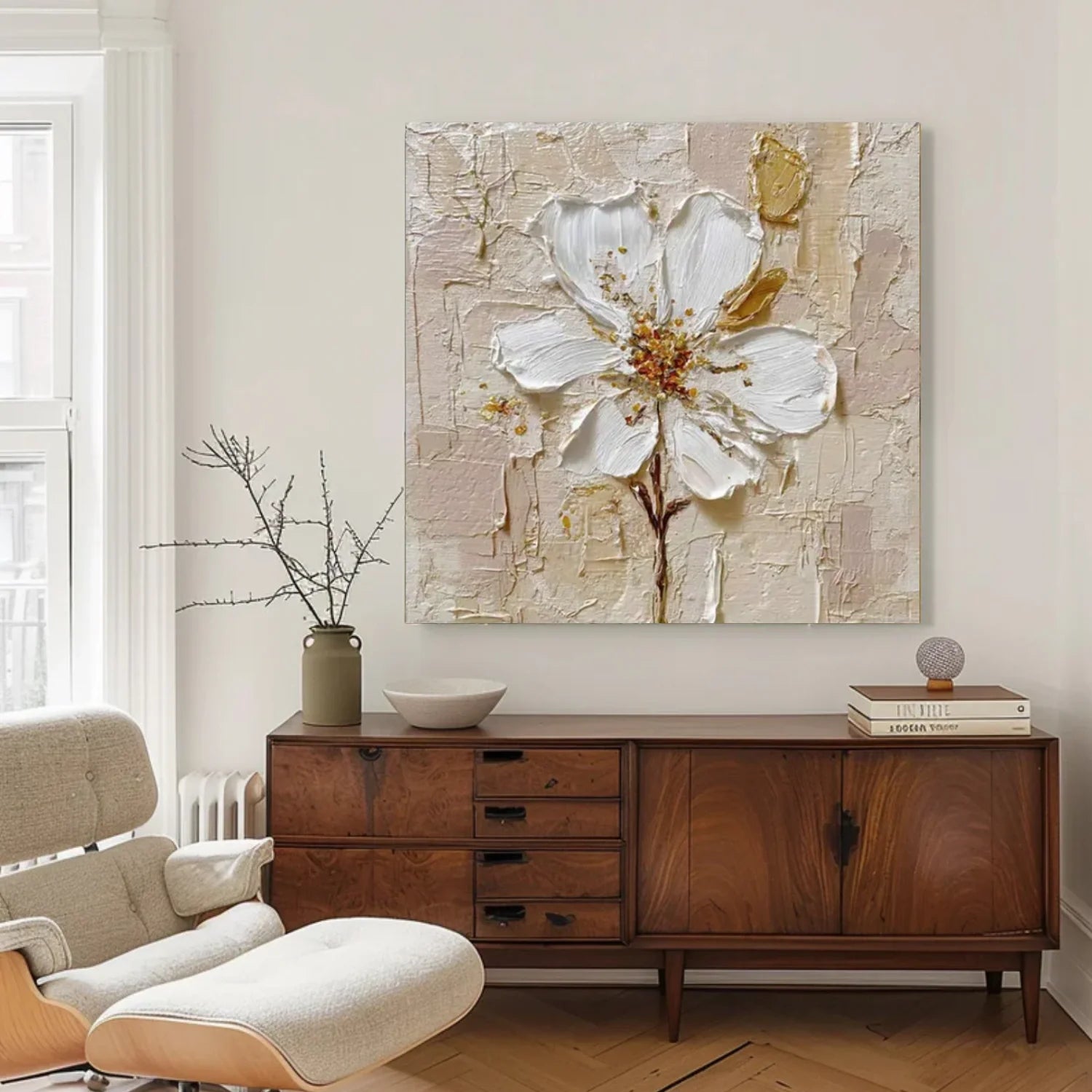 Flower & Tree Abstract Textured_Wall Art #FT167