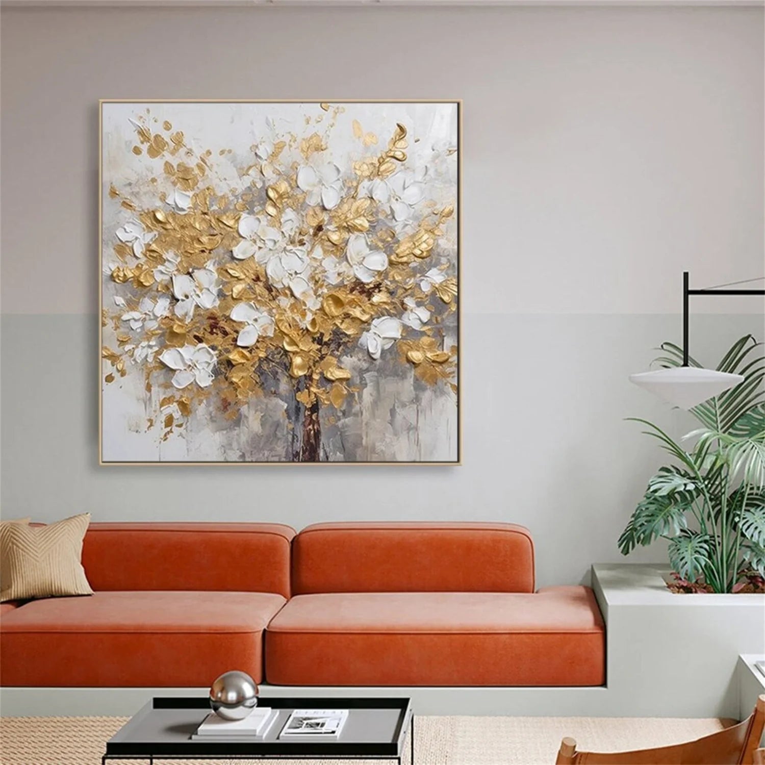 Colorful Flower & Tree Abstract Wall Art #FT046
