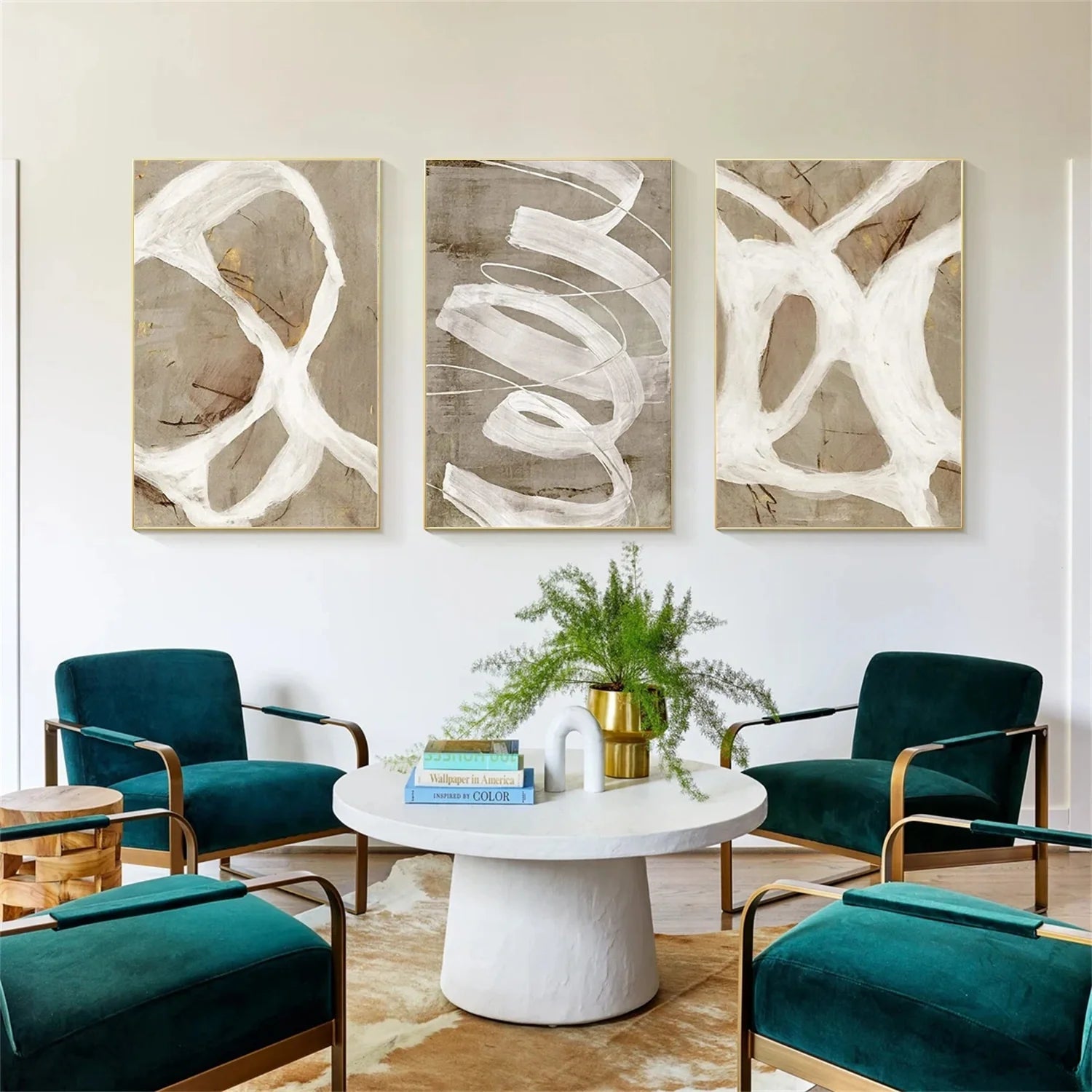 WABI SABI Abstract Tranquility Set of 3 #WA547