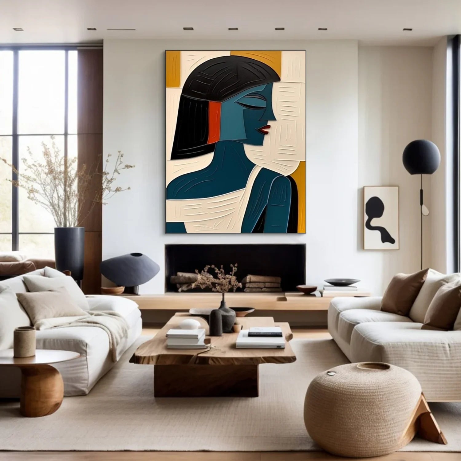 Abstract Portrait_Textured Wall Art #AB069