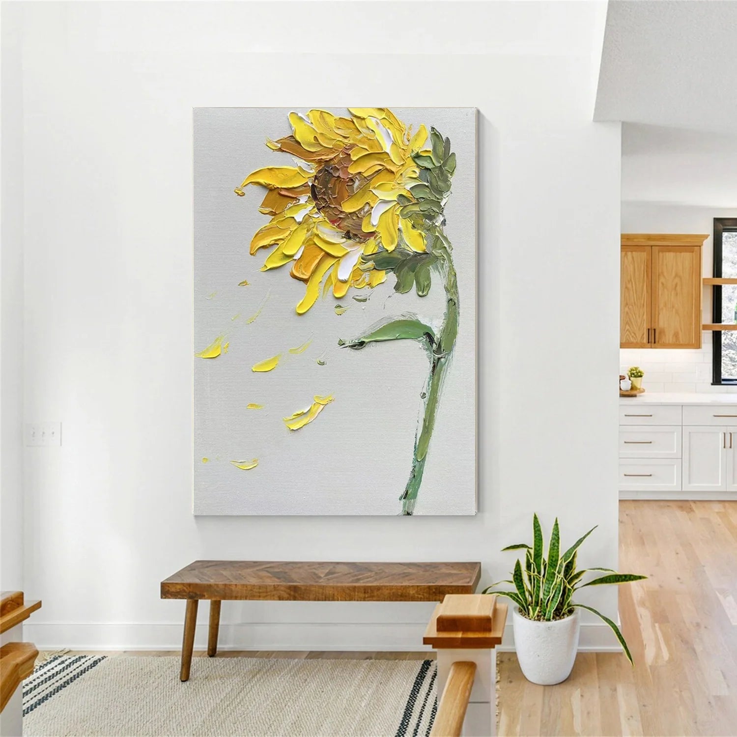 Flower & Tree Abstract_Textured Wall Art #FT124