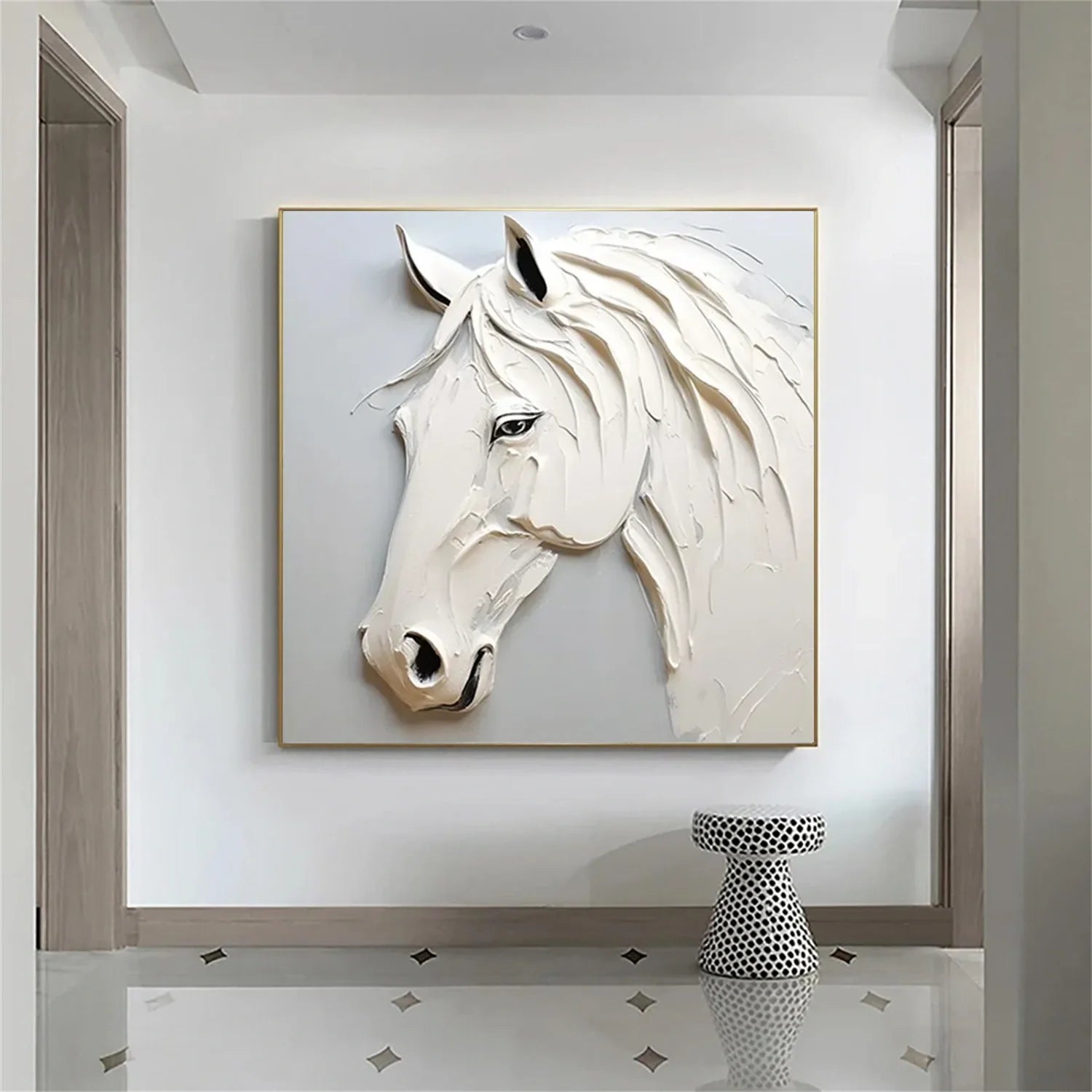 Abstract Animal Horse Textured_Wall Art #AM130