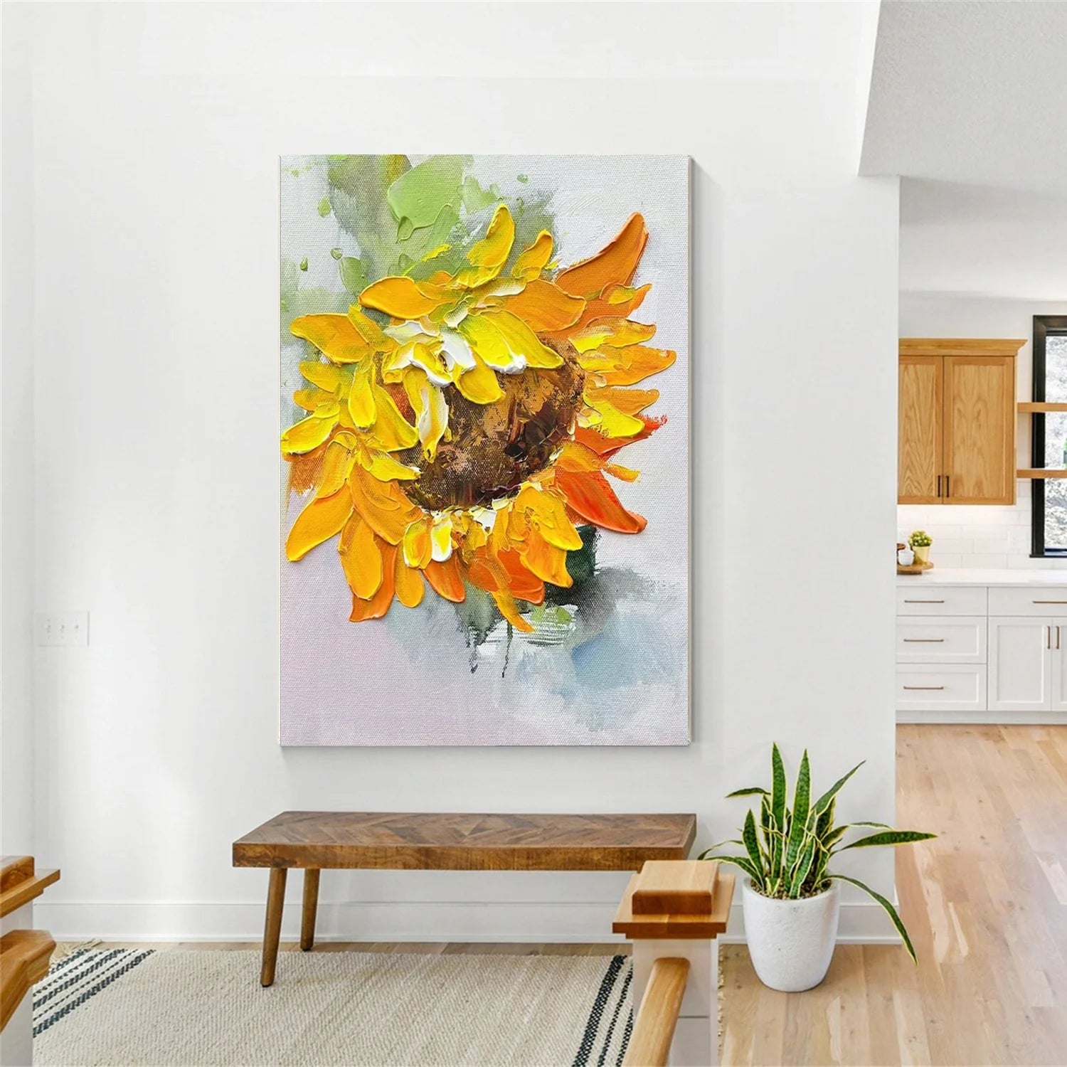Flower & Tree Abstract_Textured Wall Art #FT122