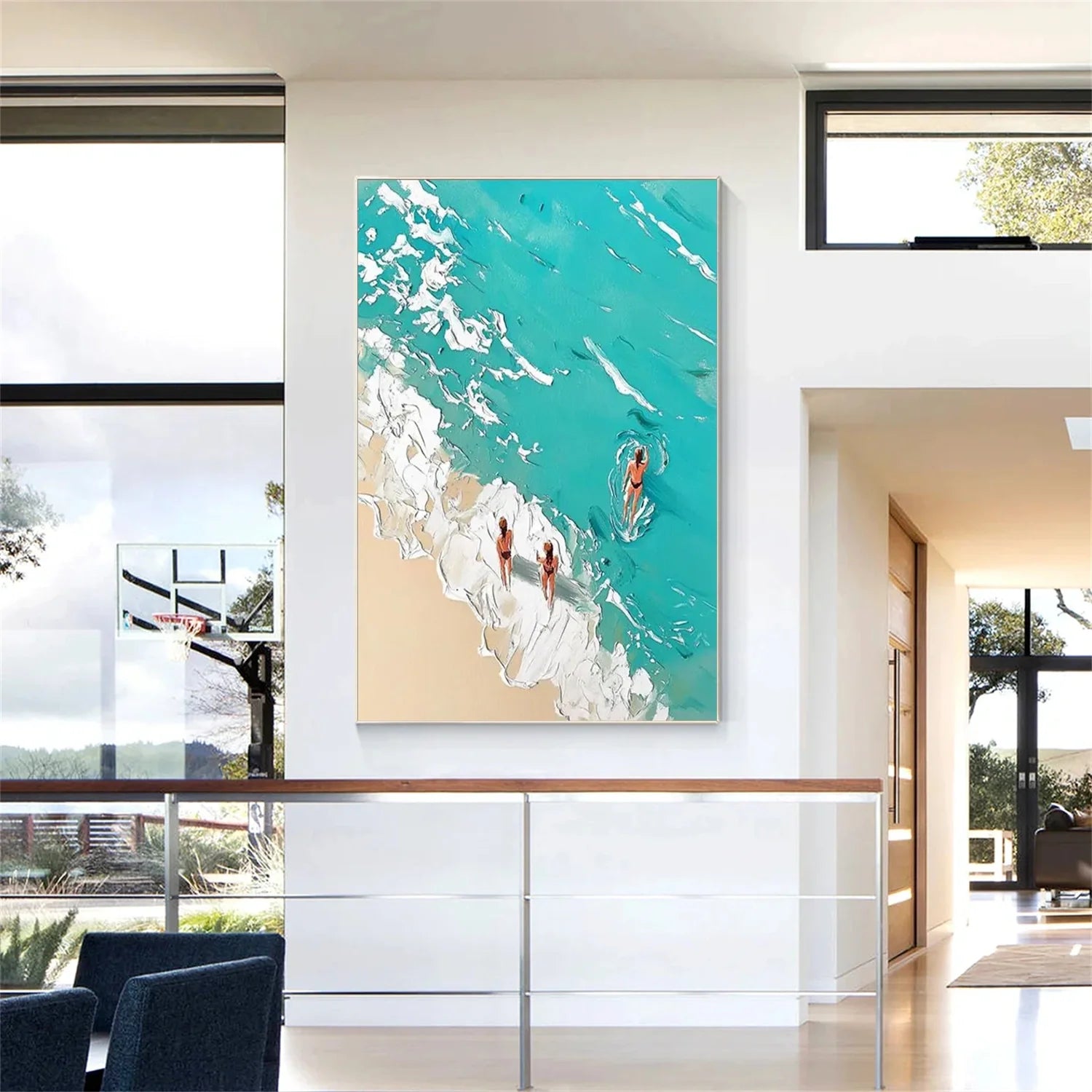 Swimming Sport Textured Wall Art #AS017