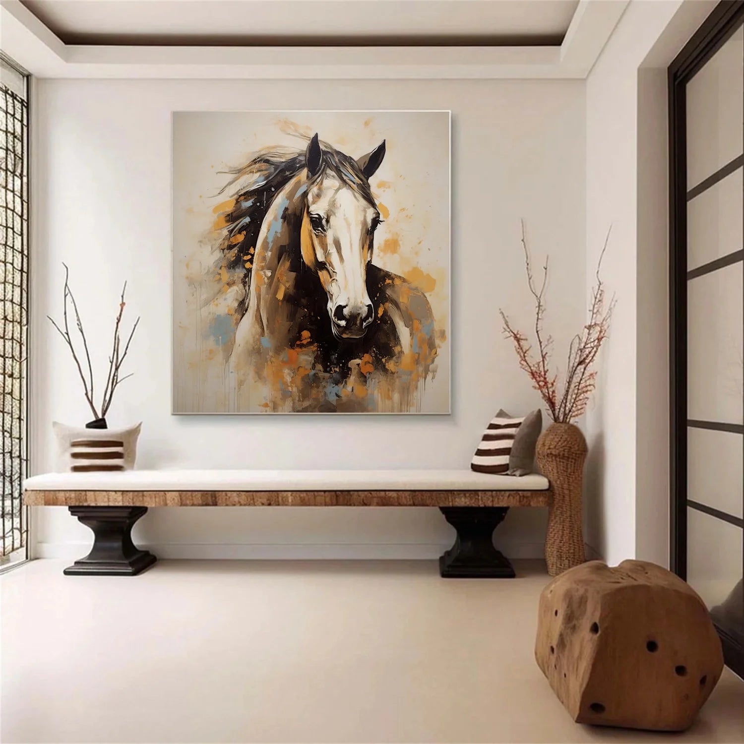 Abstract Animal Horse Wall Art #AM105