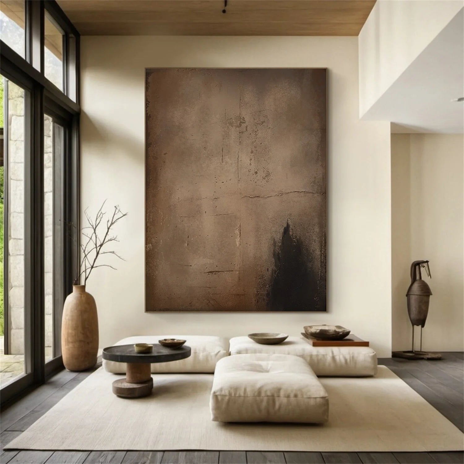 Beige and Brown Abstract Tranquility #WA521