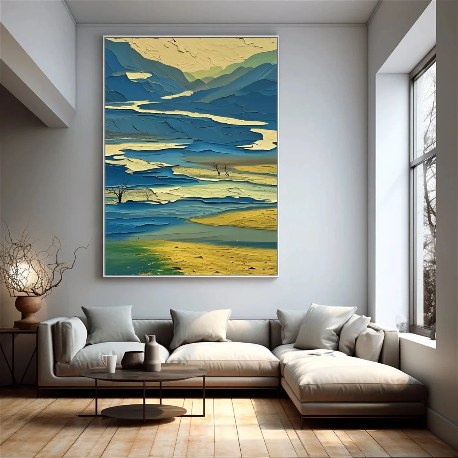Abstract Mountain_Canvas Art #MD276