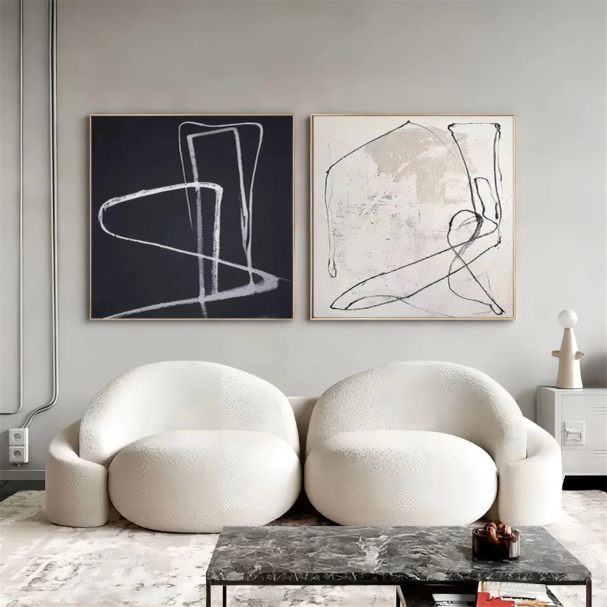 Custom Size Order Abstract Tranquility Set of 2 #WA250