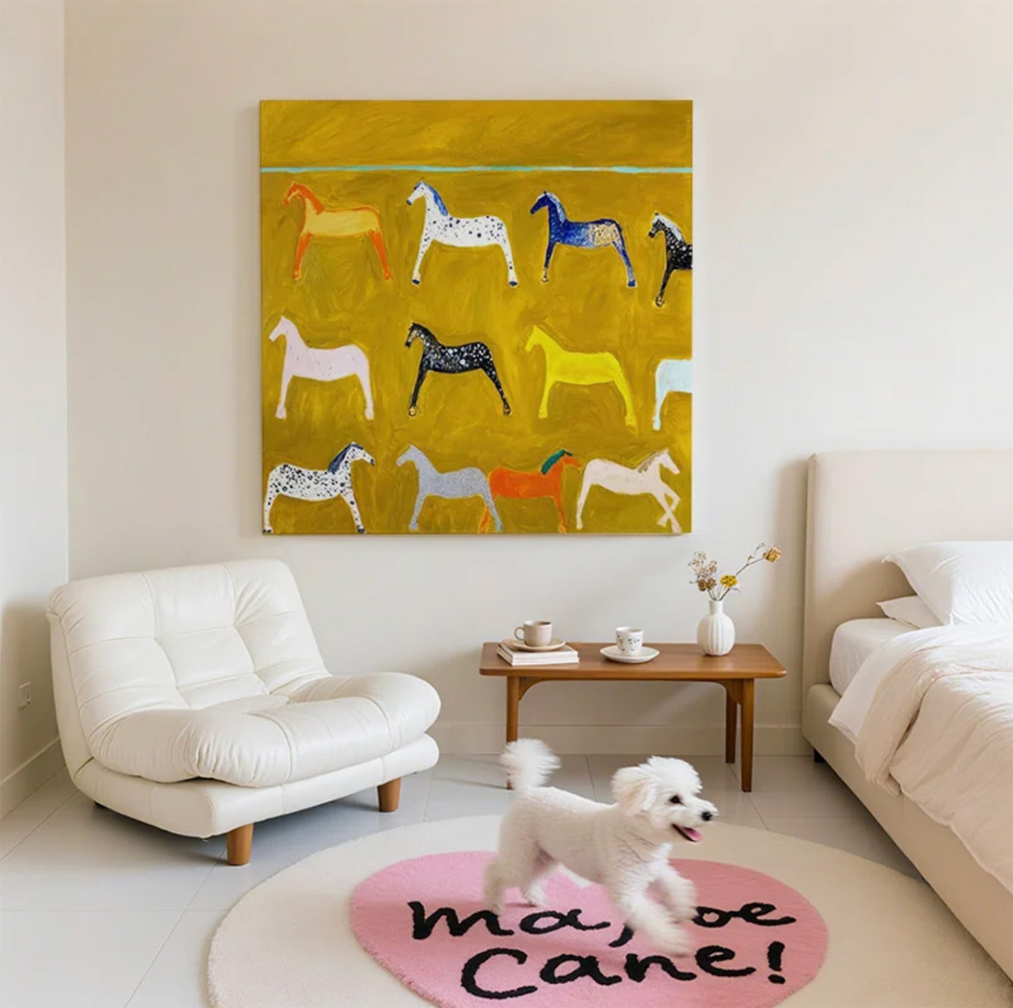 Playful Colorful Horse Painting_#AM153