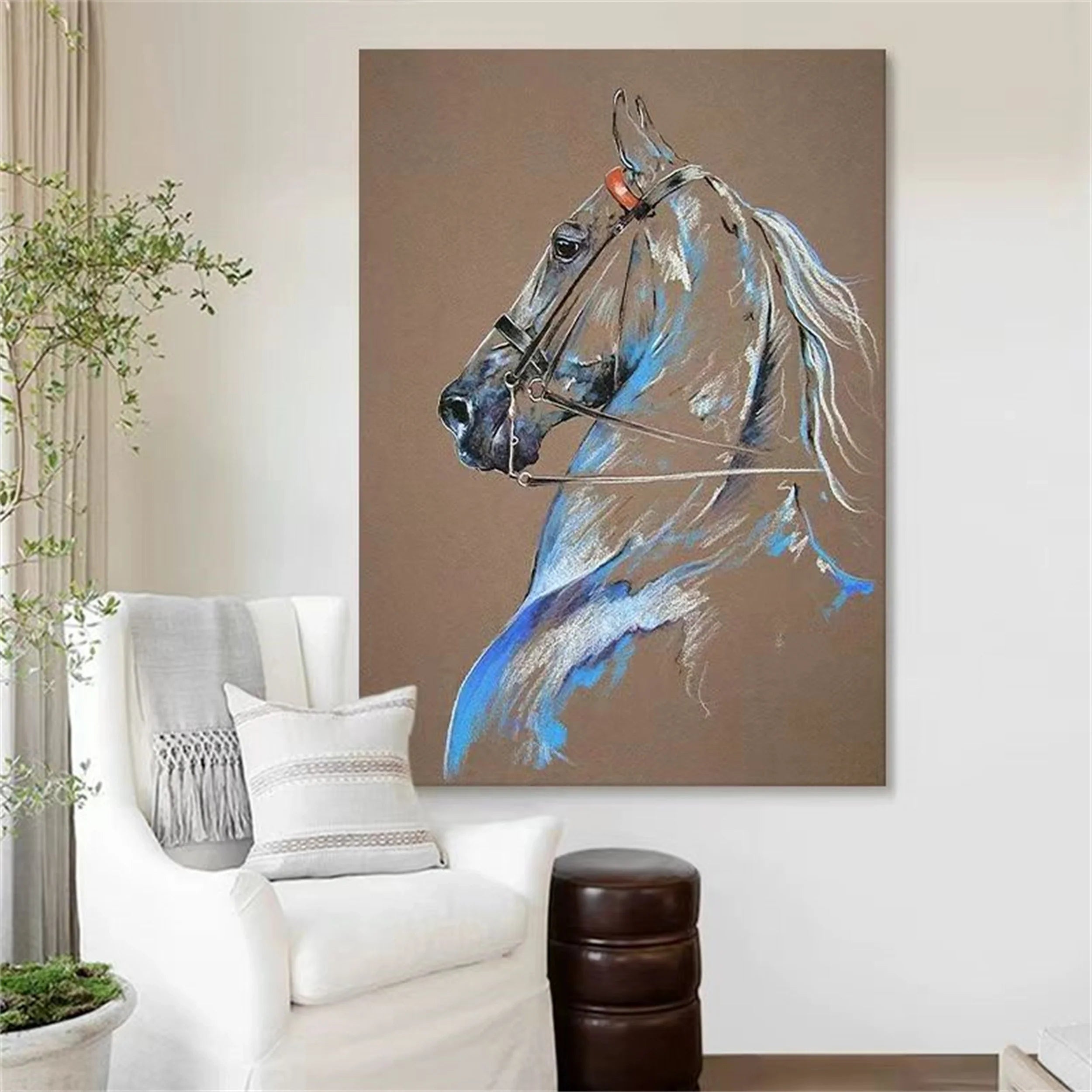 Colorful Horse Abstract Animal Wall Art #AM020