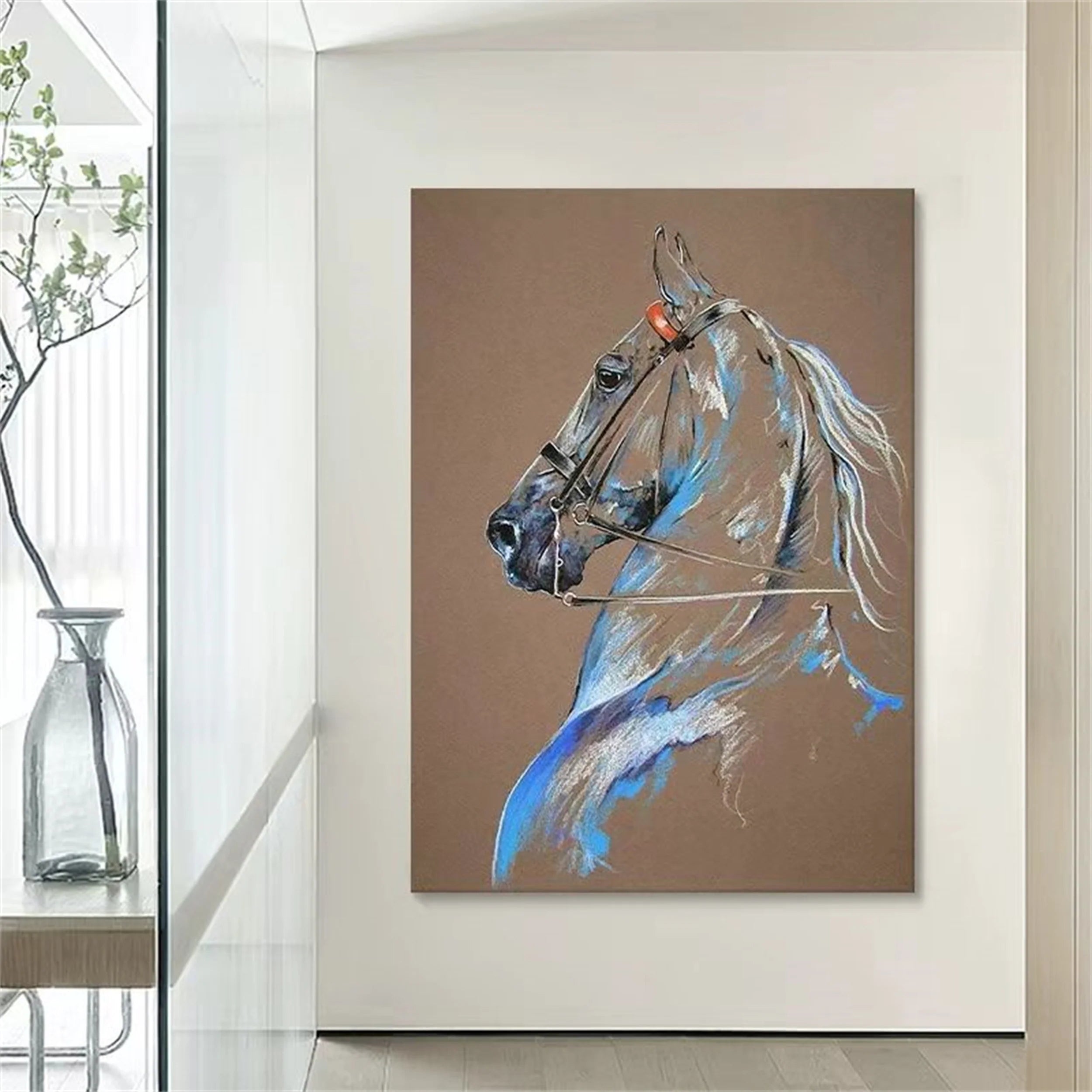 Colorful Horse Abstract Animal Wall Art #AM020