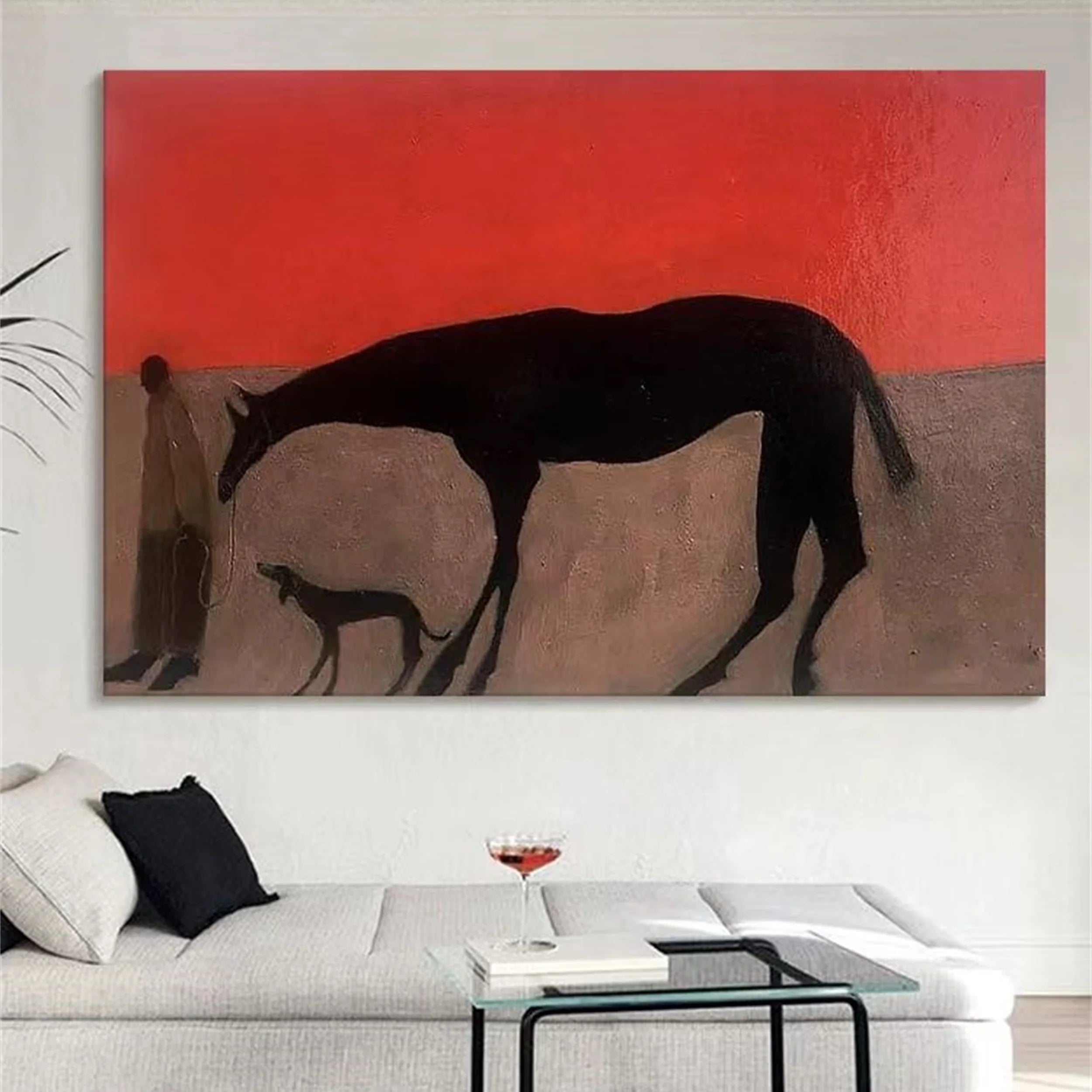 Colorful Horse Abstract Animal Wall Art #AM025