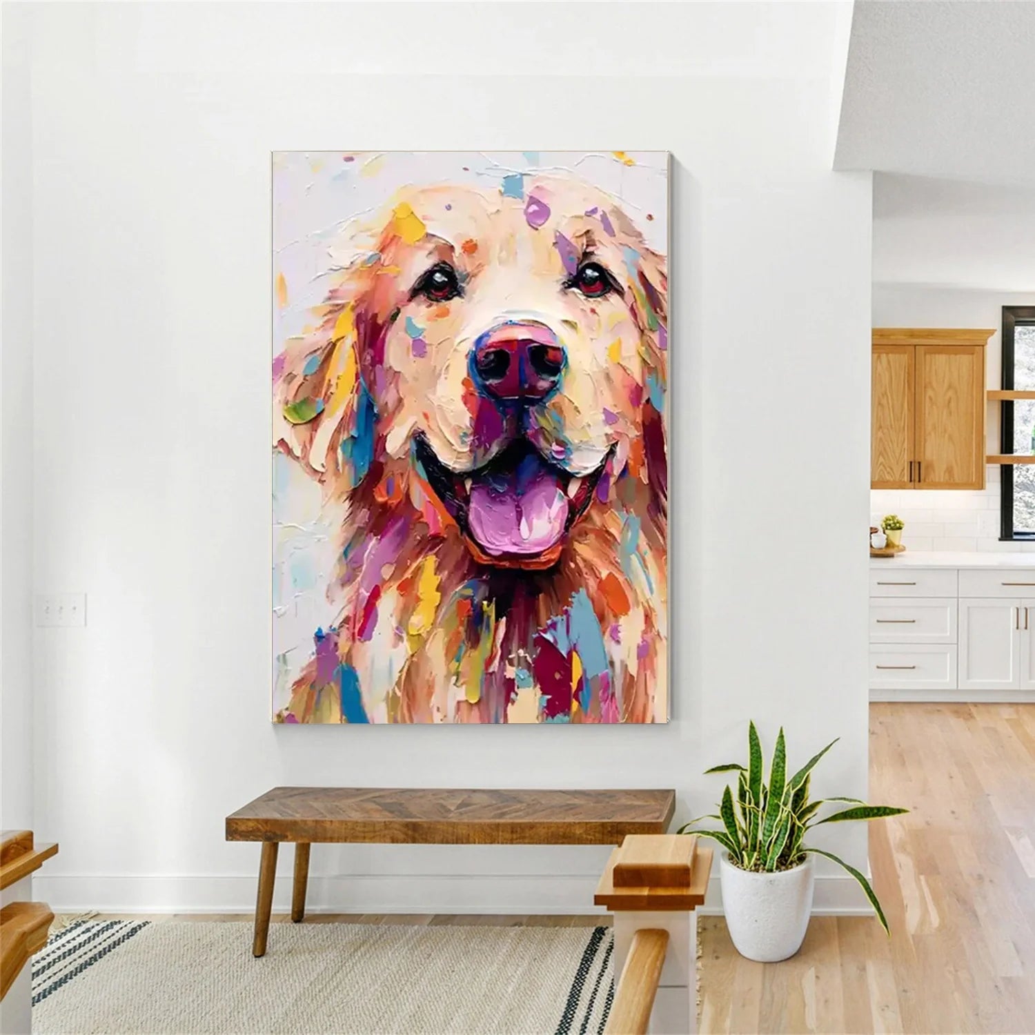 Abstract Animal Dog Wall Art #AM111