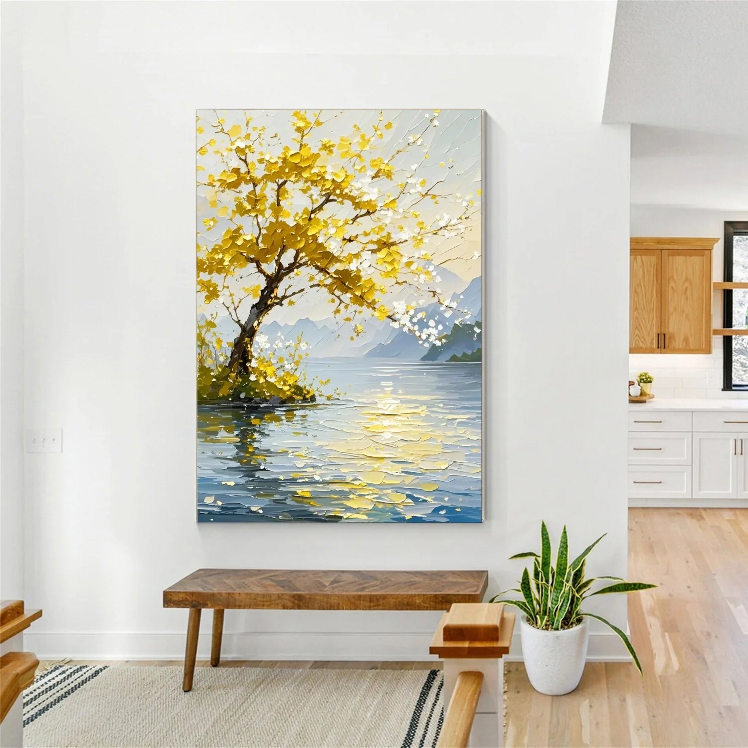 Flower & Tree Abstract Textured_Wall Art #FT169