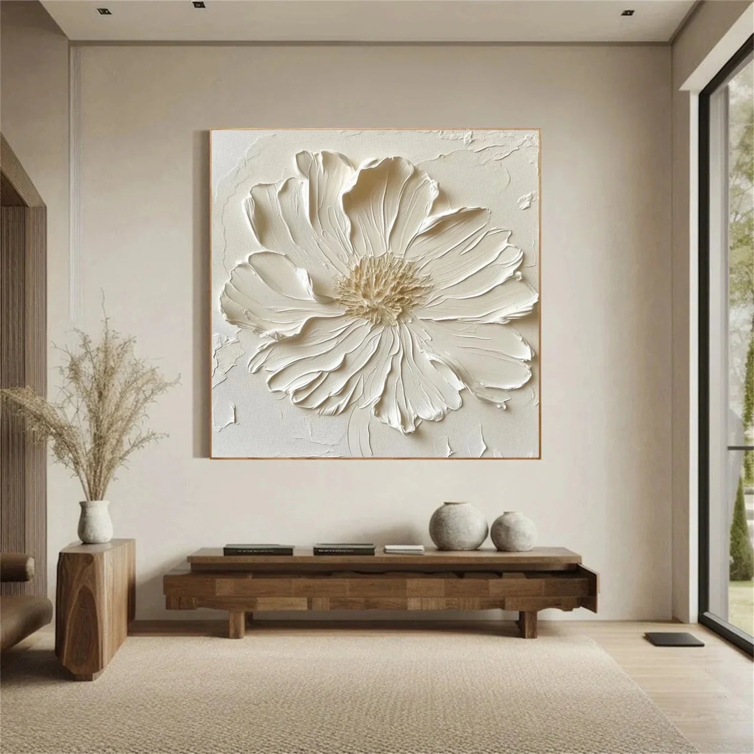 Flower & Tree Abstract_Textured Wall Art #FT172