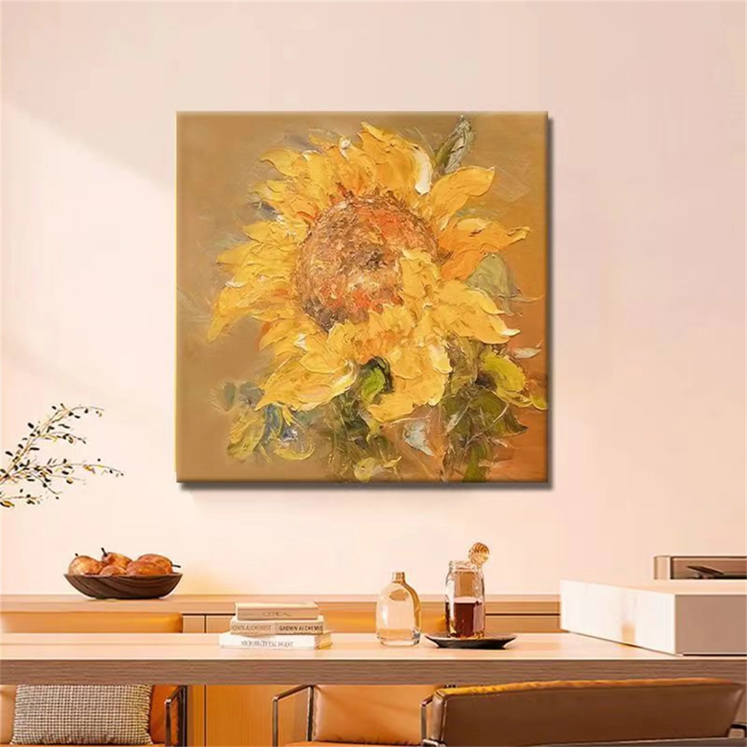 Colorful Flower & Tree Abstract Textured Wall Art #FT008