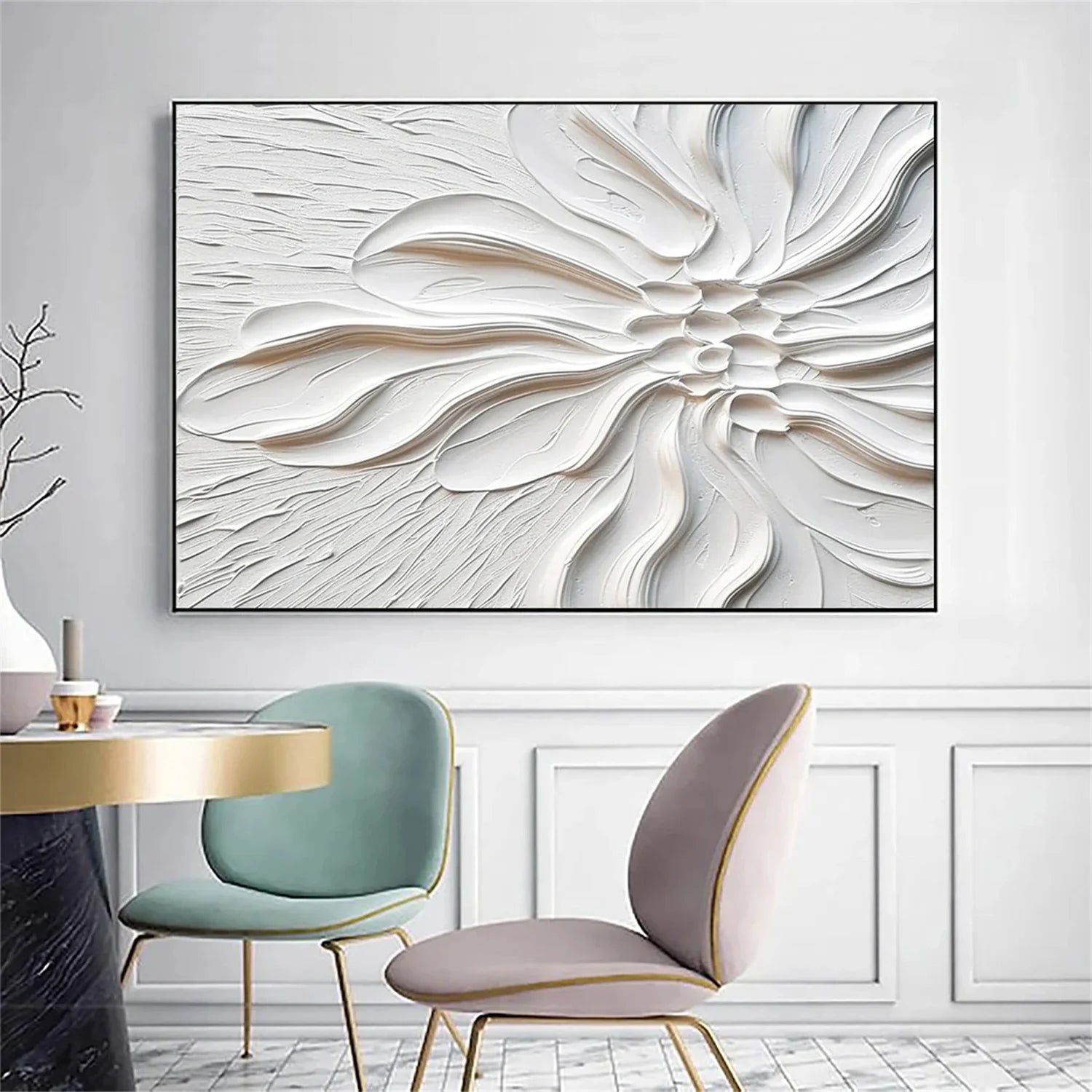 Flower & Tree Abstract Textured Wall Art #FT057