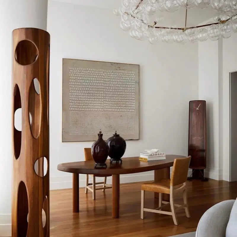 Textured Wabi-Sabi Abstract Brown Wall Art Installation, Brown Abstract Canvas Wall Decoration