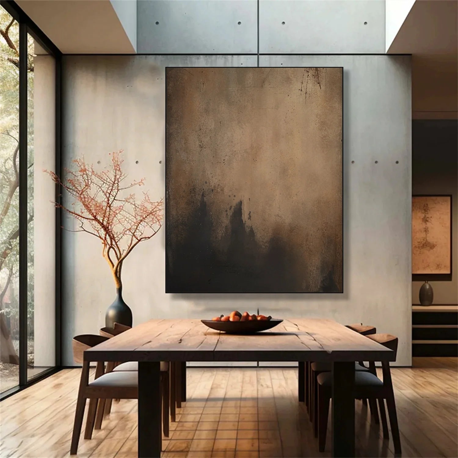 Beige and Brown Abstract Tranquility #WA516