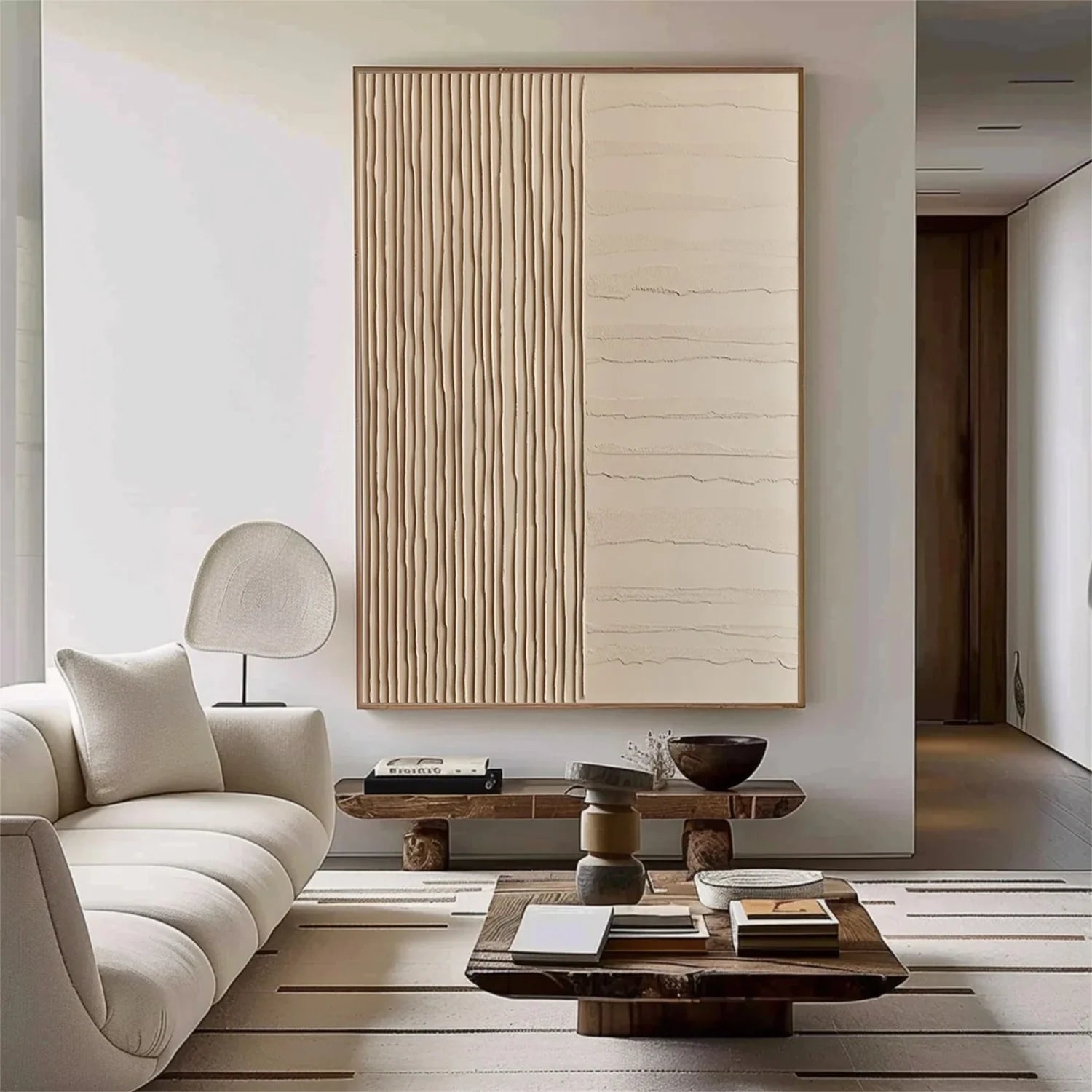 Minimalist Brown & Beige Art #MB011