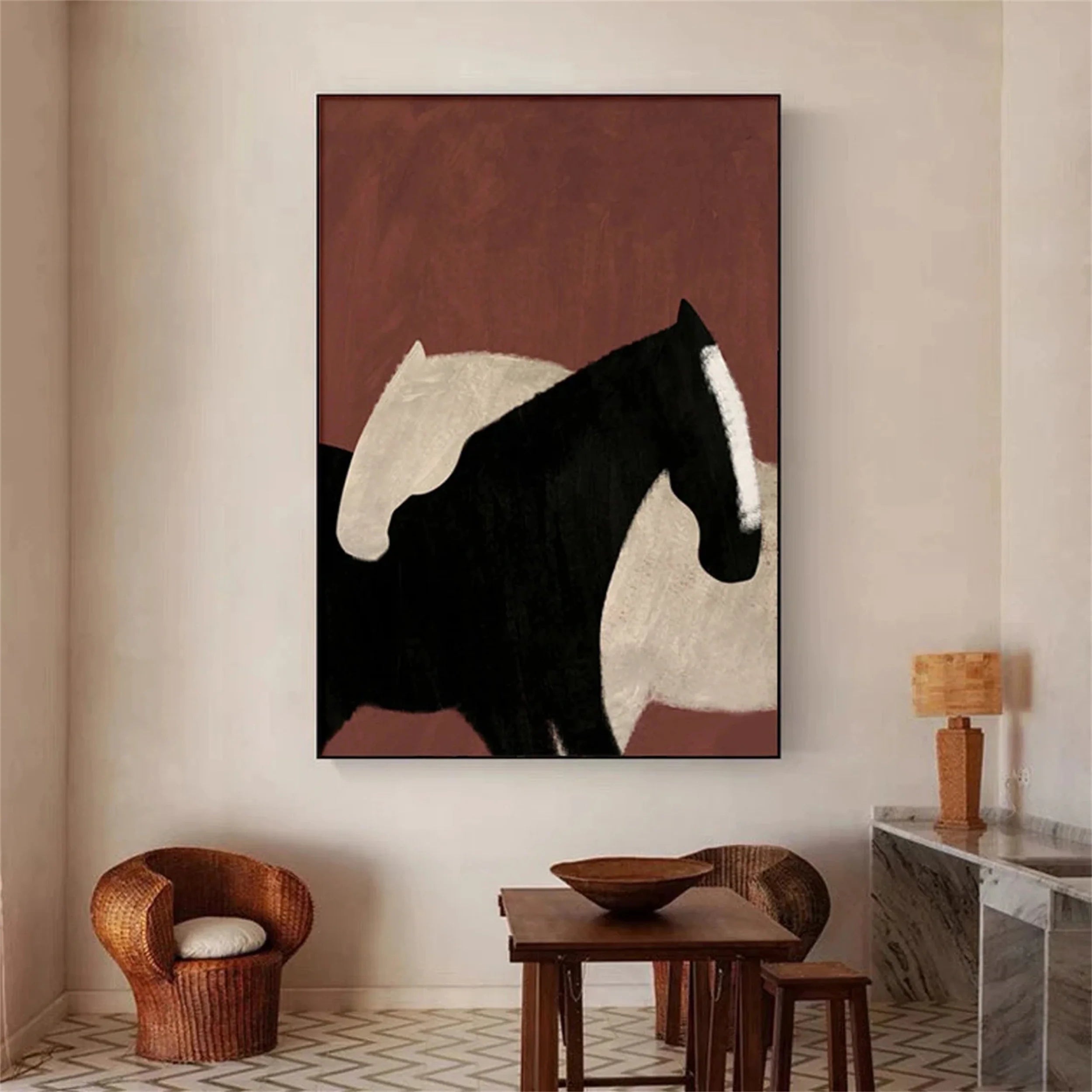 Colorful Horse Abstract Animal Wall Art #AM004