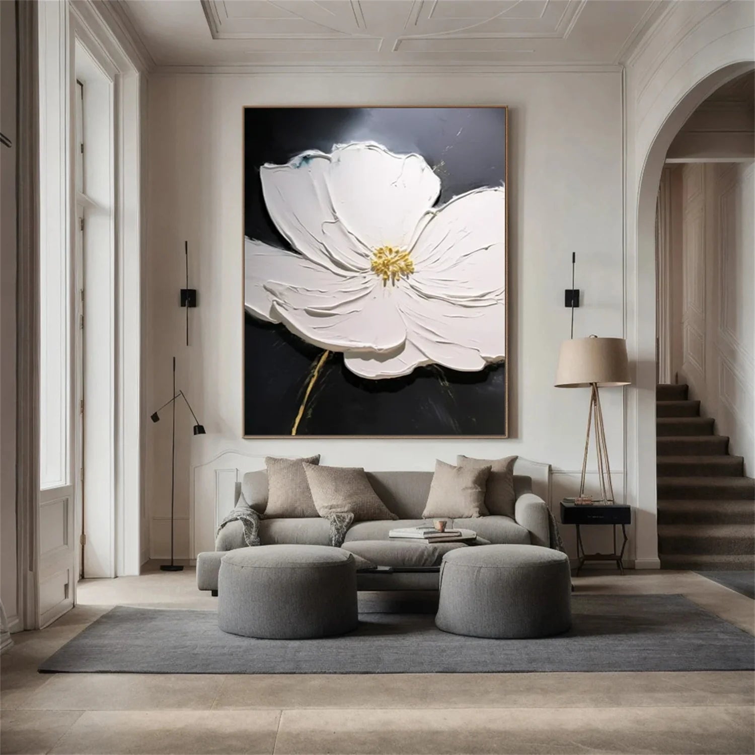 Flower & Tree Abstract_Textured Wall Art #FT131