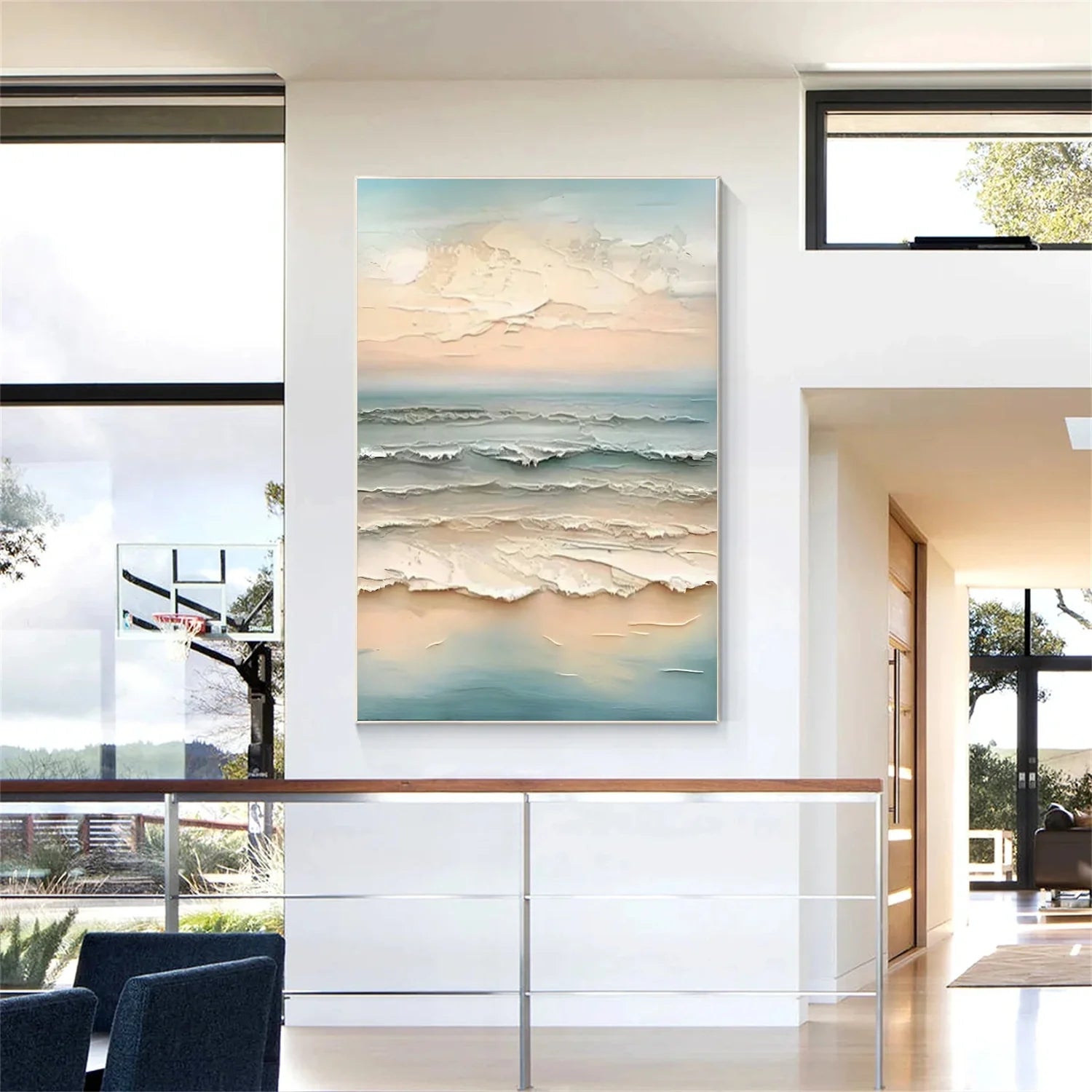 Sea & Sky Abstract_Textured_Wall Art #SK143