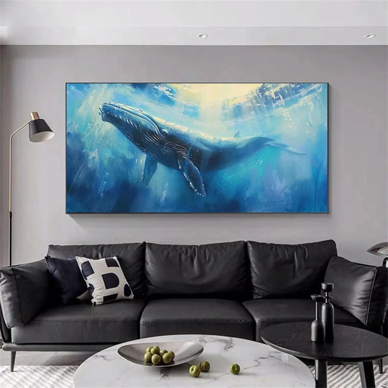Blue Abstract Animal Wall Art #AM096