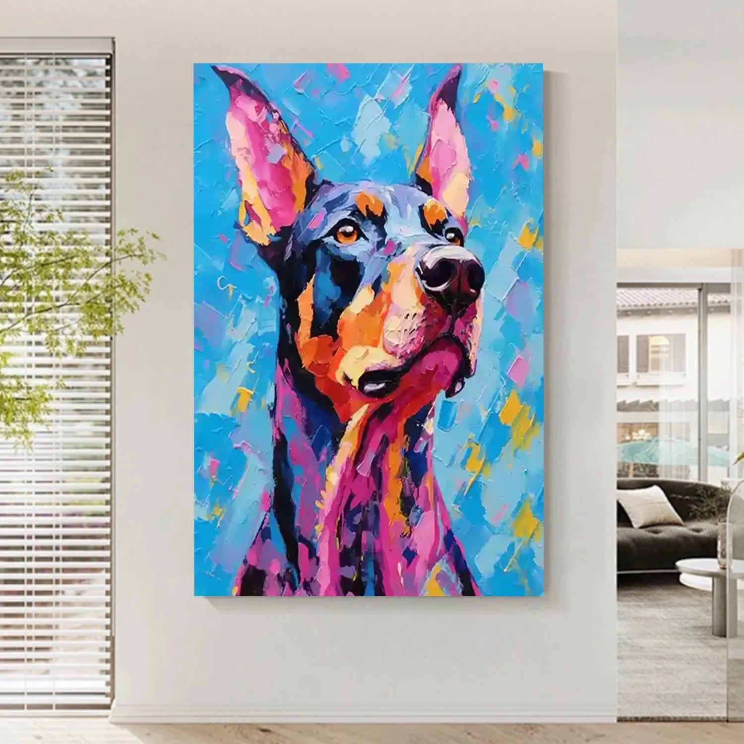Abstract Animal Dog Wall Art #AM117