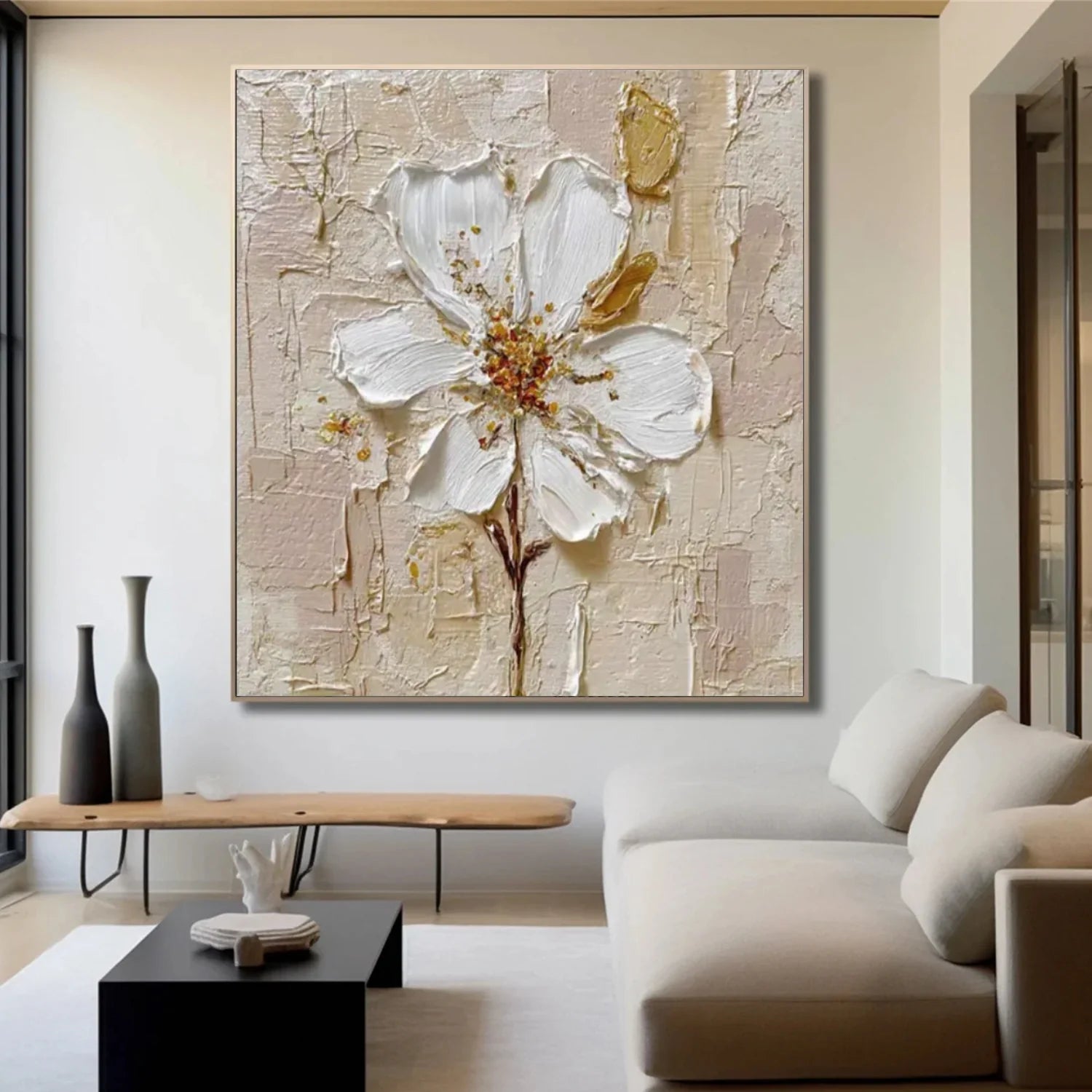 Flower & Tree Abstract Textured_Wall Art #FT167