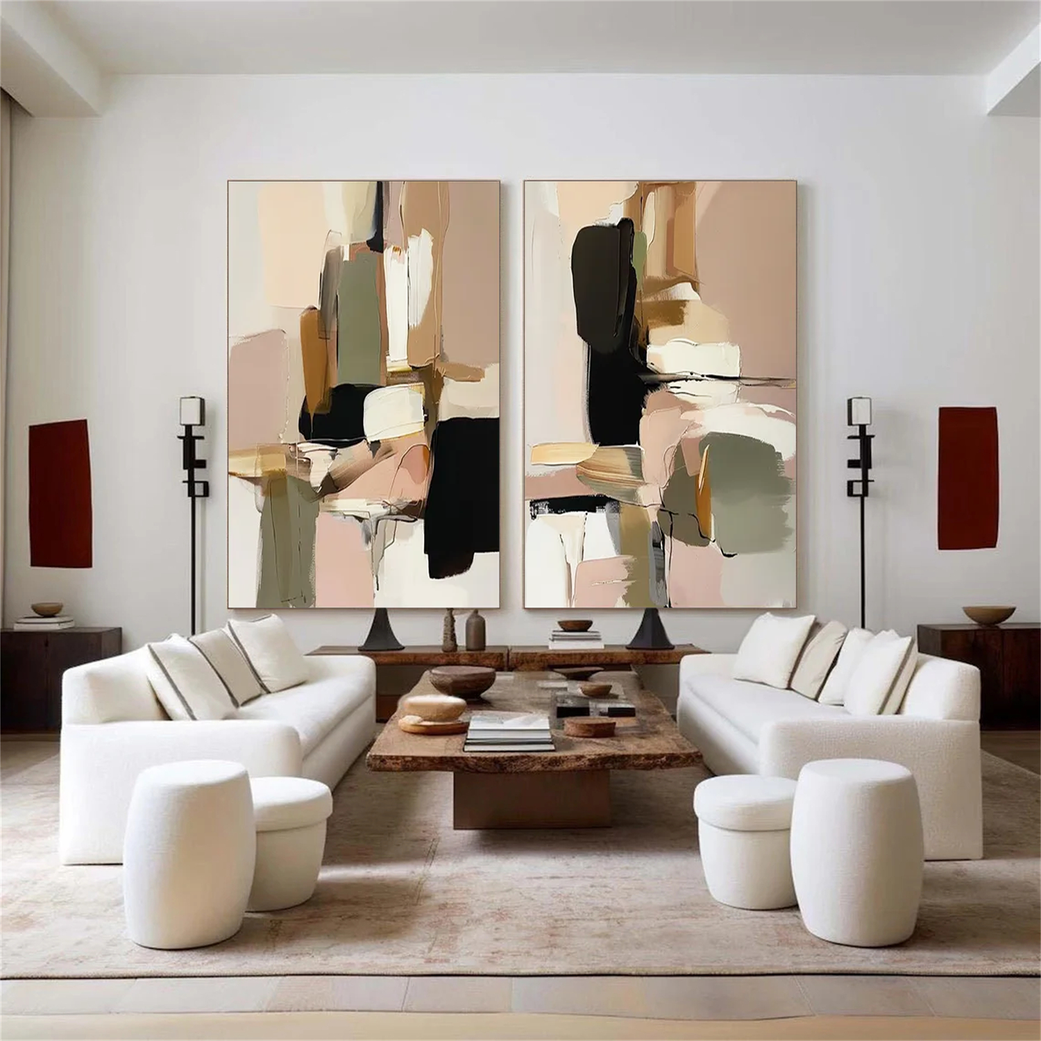 Abstract_Canvas Art Set of 2 #WA662