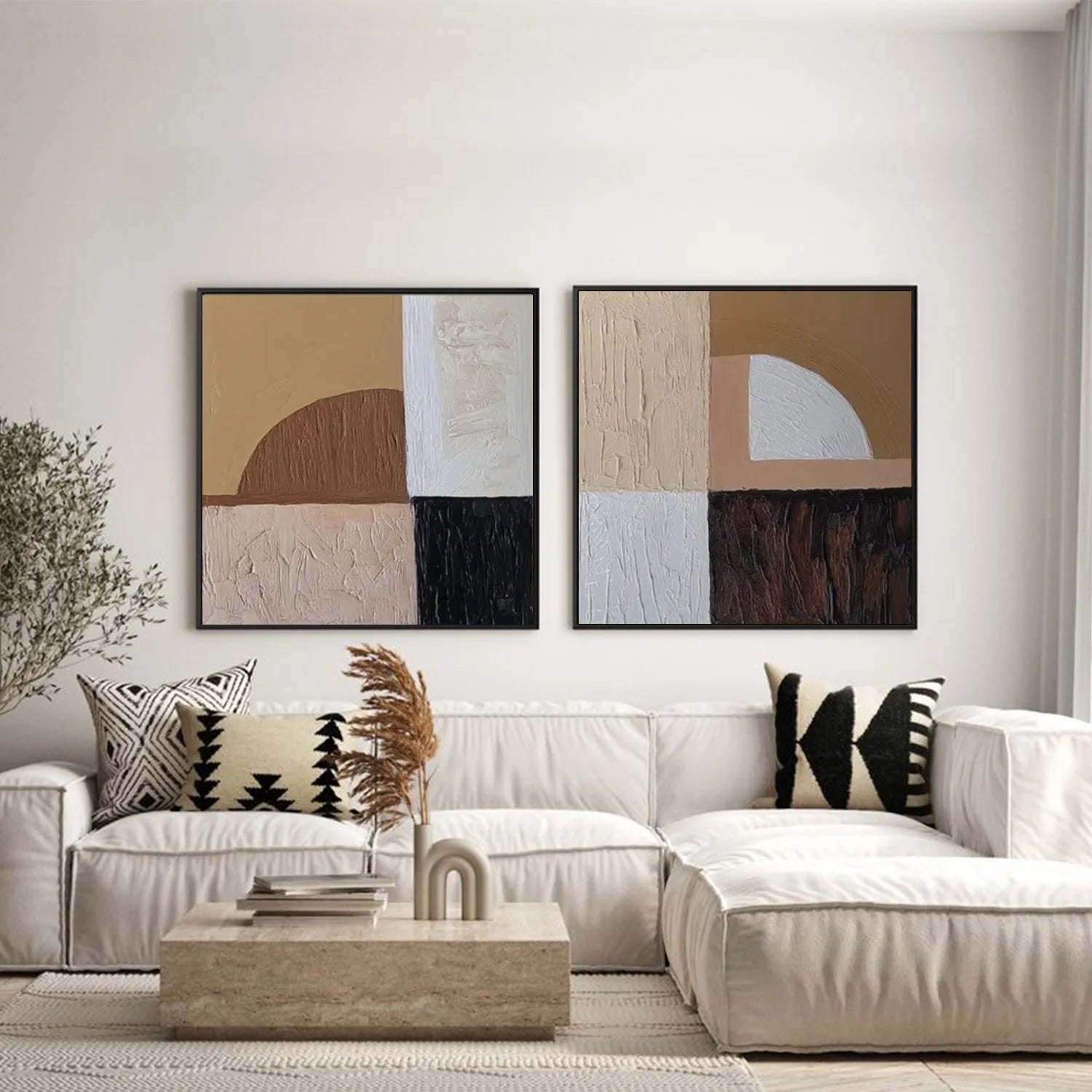 Abstract_Canvas Art Set of 2 #WA806