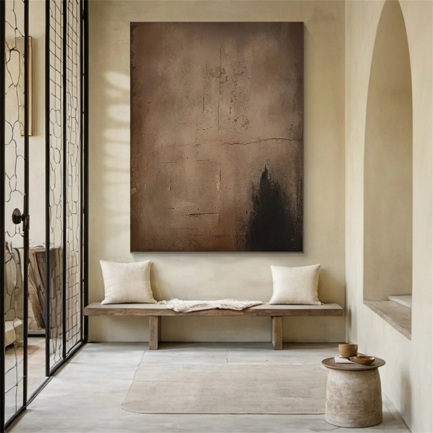 Beige and Brown Abstract Tranquility #WA521