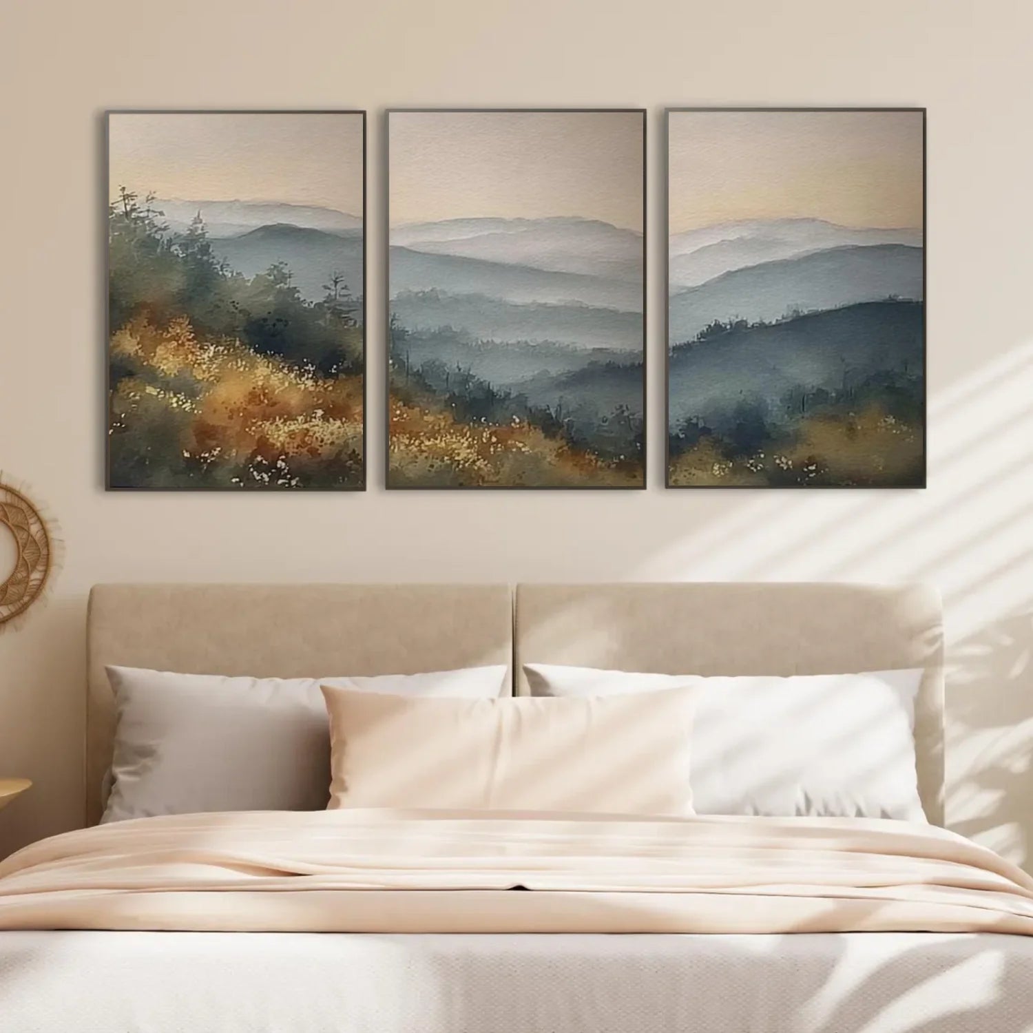 Flower & Tree Abstract Wall Art Set of 3 #FT156