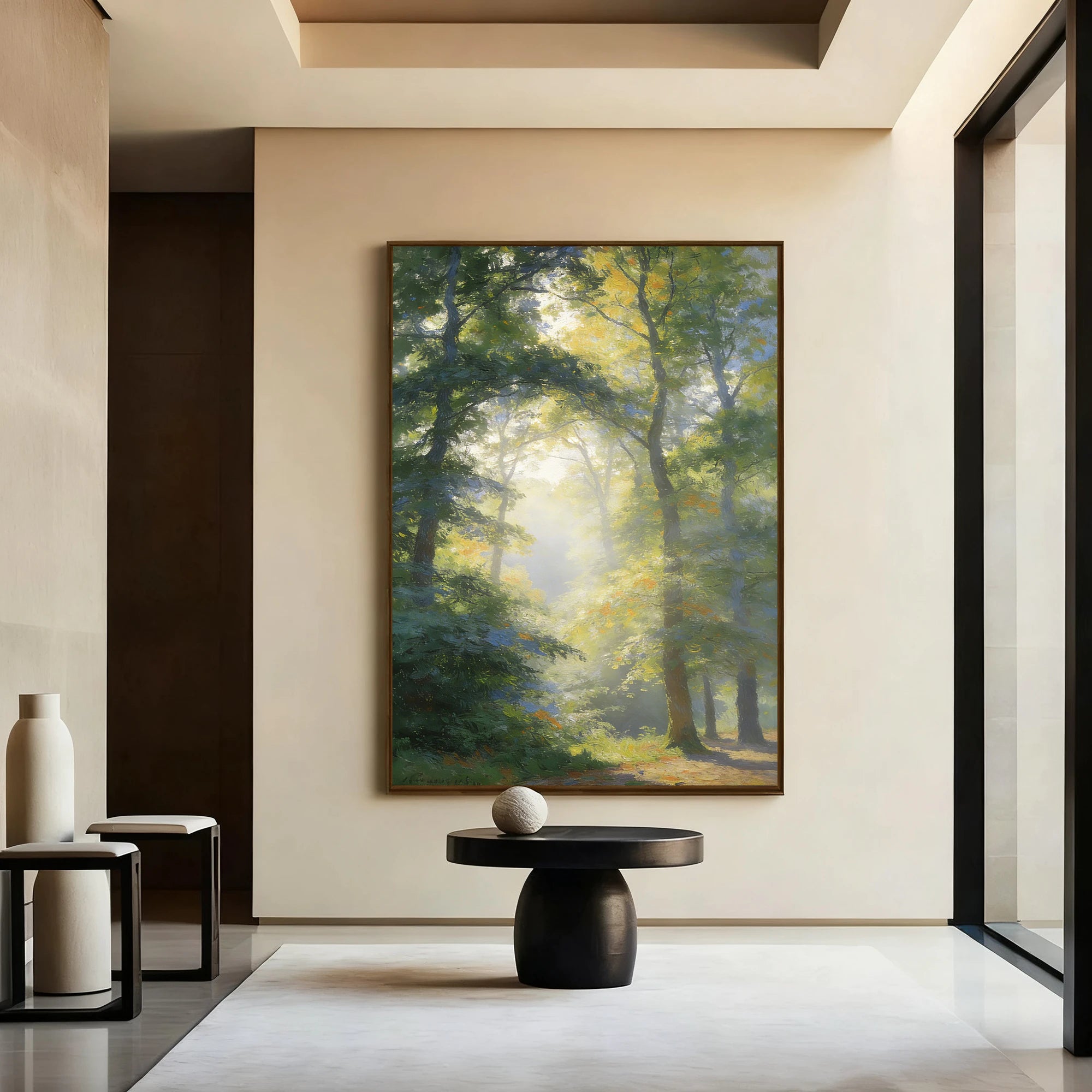 Soft Light Forest Original Canvas Art #FJ671