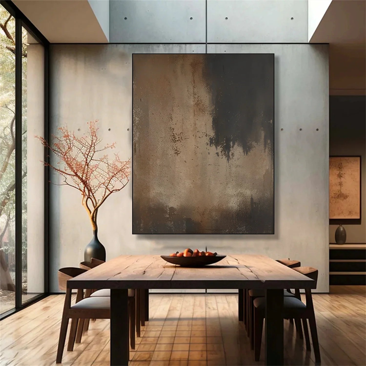 Beige and Brown Abstract Tranquility #WA512