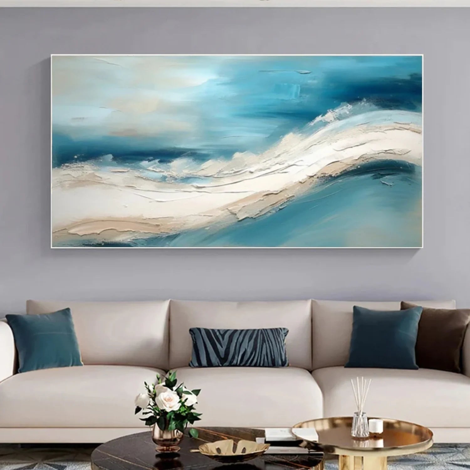 Sea & Sky Abstract_Textured_Wall Art #SK179