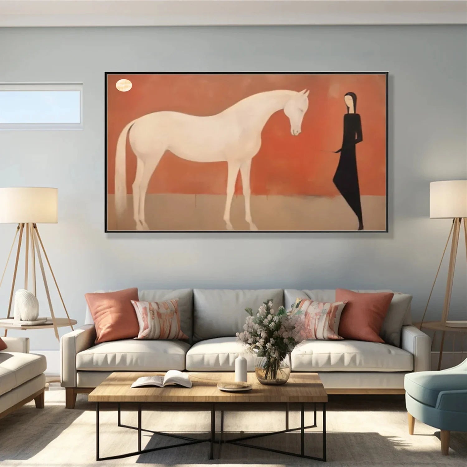 Abstract Animal Horse Wall Art #AM133