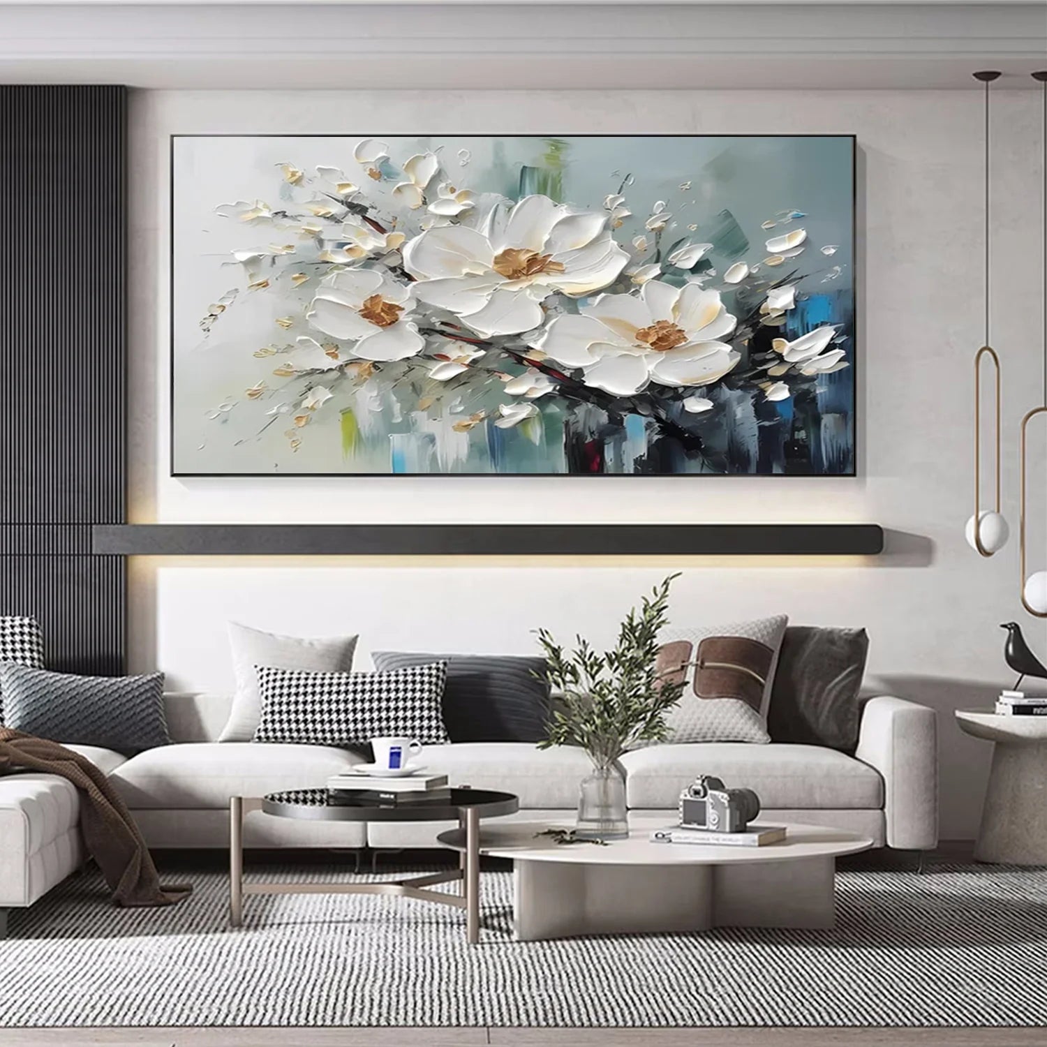 Flower & Tree Abstract_Textured Wall Art #FT125