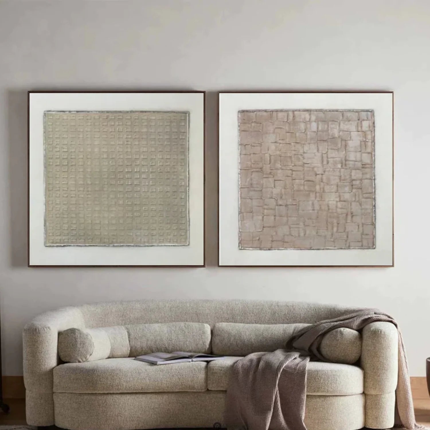 Wabi Sabi Textured Canvas Art Set of 2 #WA727